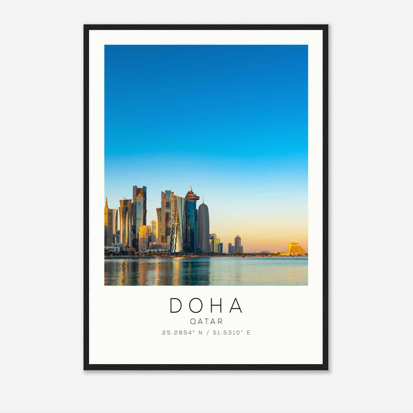 Doha Qatar Travel Photo Poster, Doha Travel Print, Minimalist Travel Poster Print DS2