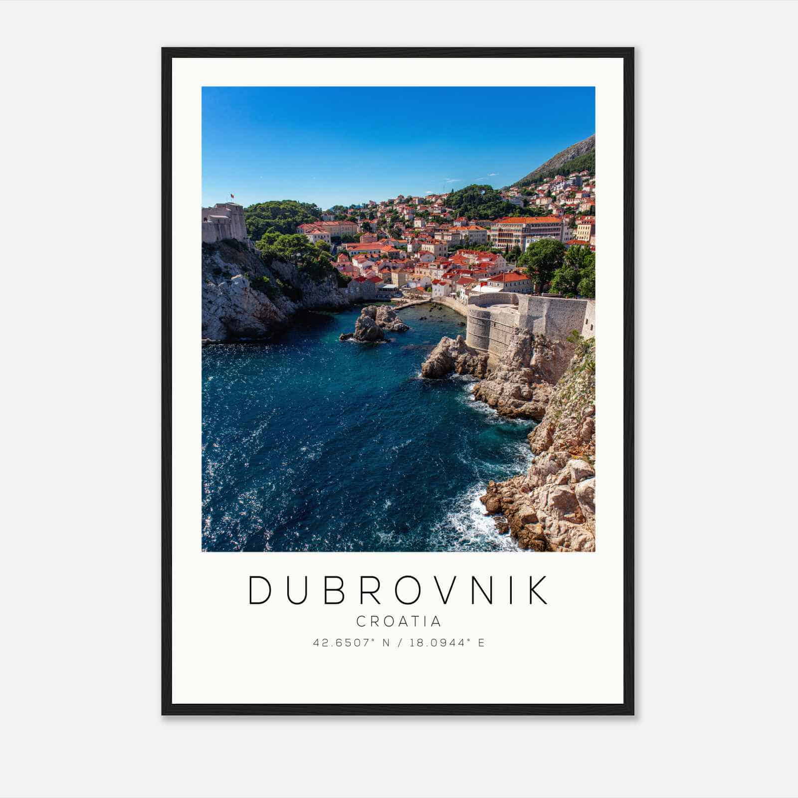 Dubrovnik Croatia Travel Photo Poster, Dubrovnik Travel Print, Minimalist Travel Poster Print DS2