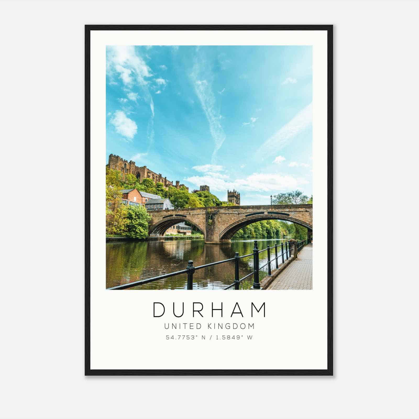 Durham United Kingdom Travel Photo Poster, Durham Travel Print, Minimalist Travel Poster Print