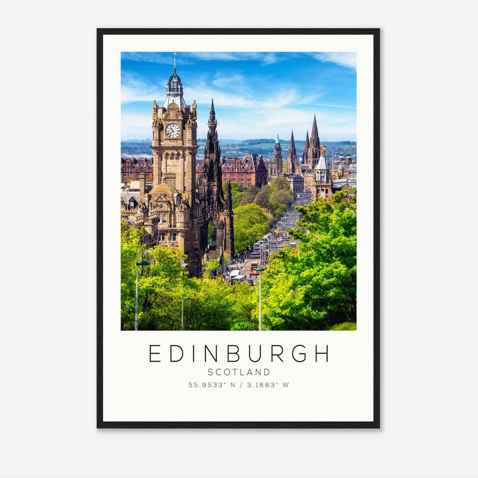 Edinburgh Scotland Travel Photo Poster, Edinburgh Travel Print, Minimalist Travel Poster Print
