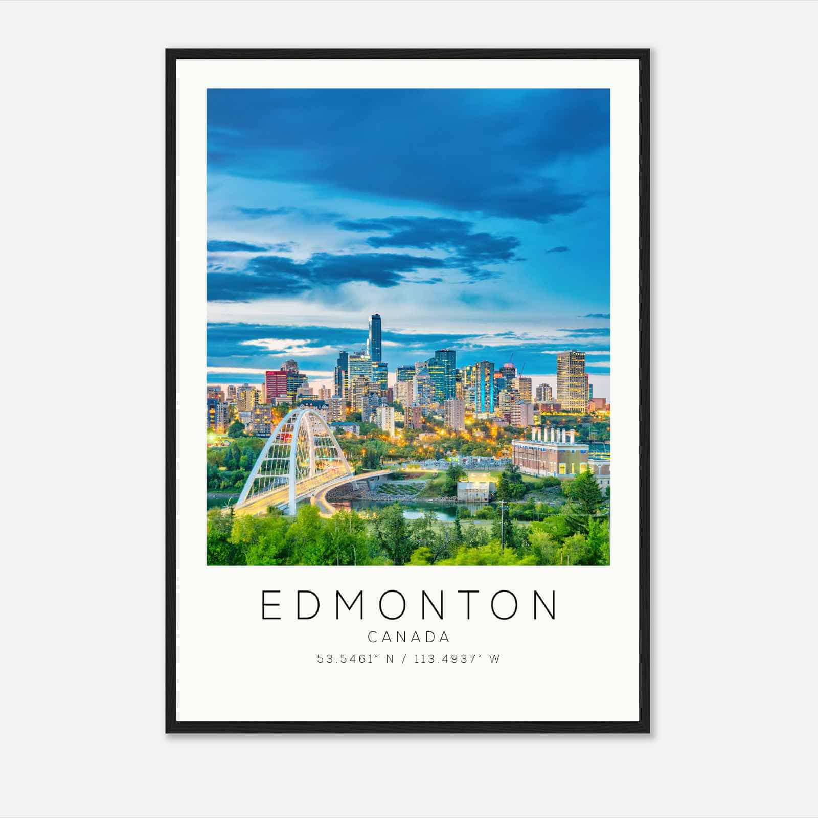Edmonton Canada Travel Photo Poster, Edmonton Travel Print, Minimalist Travel Poster Print