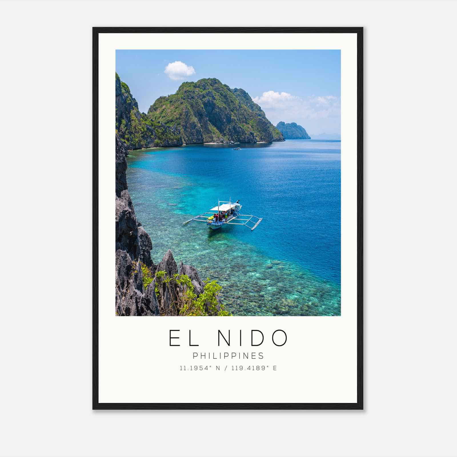 El Nido Philippines Travel Photo Poster, El Nido Travel Print, Minimalist Travel Poster Print