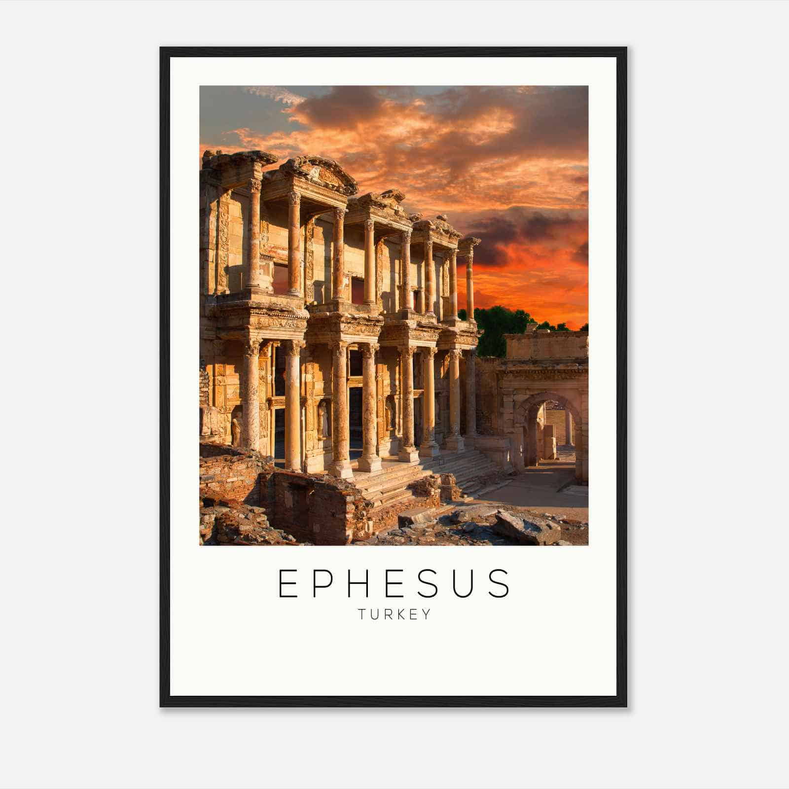 Ephesus Turkey Travel Photo Poster, Ephesus Travel Print, Minimalist Travel Poster Print