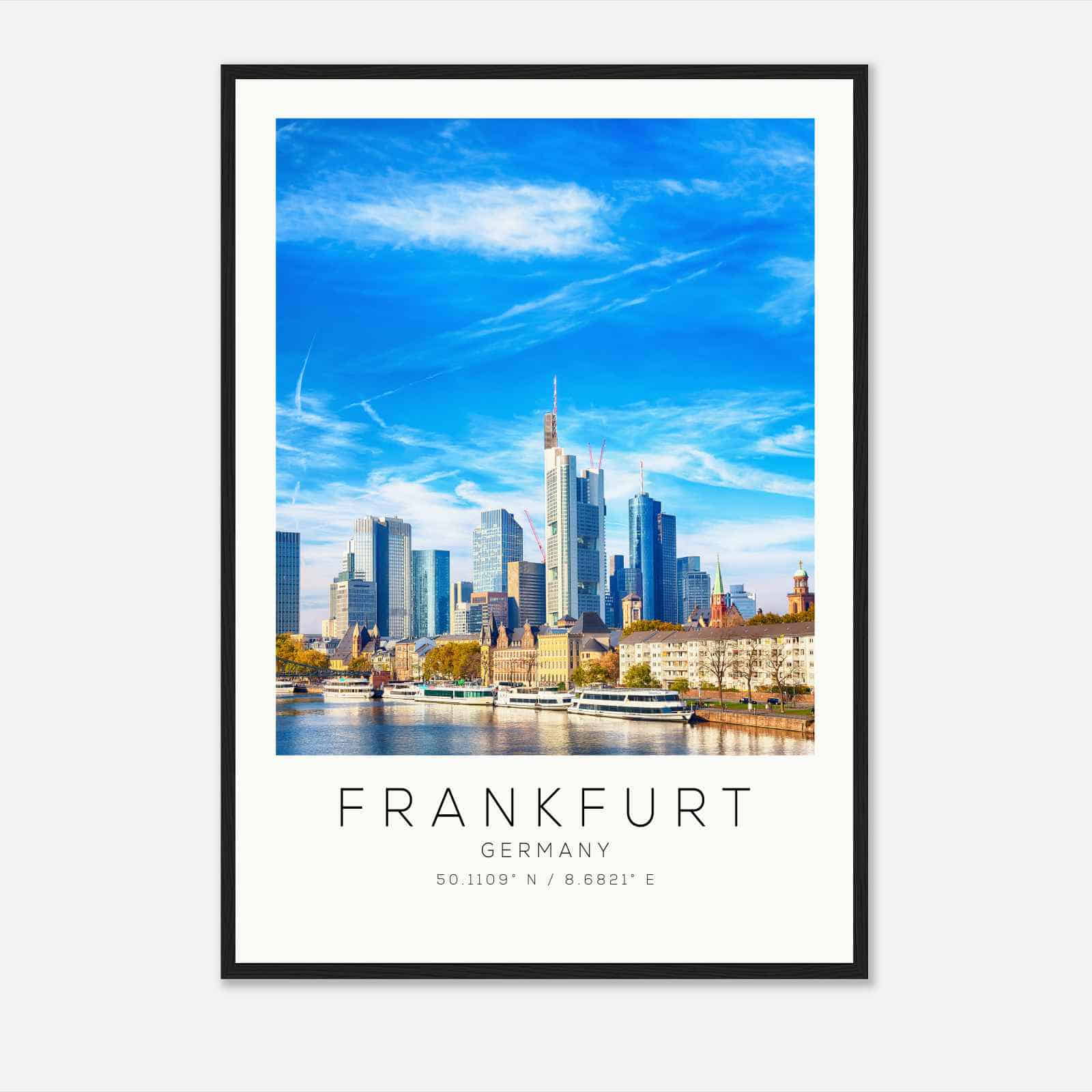Frankfurt Germany Travel Photo Poster, Frankfurt Travel Print, Minimalist Travel Poster Print DS2
