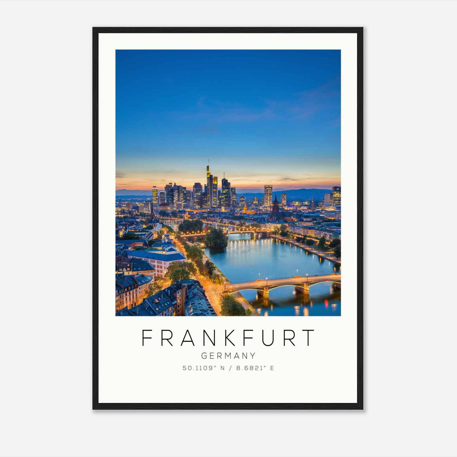 Frankfurt Germany Travel Photo Poster, Frankfurt Travel Print, Minimalist Travel Poster Print