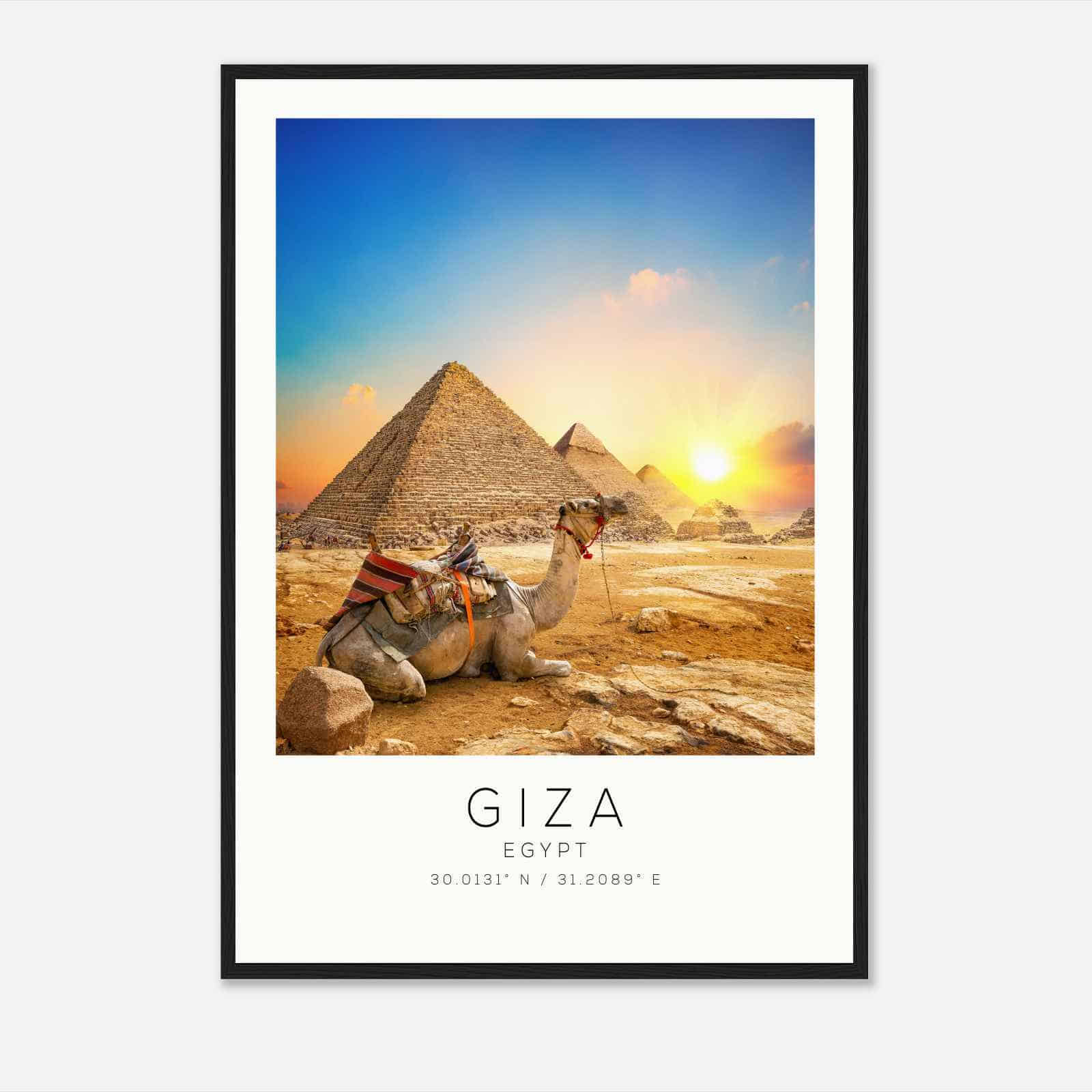 Giza Egypt Travel Photo Poster, Giza Travel Print, Minimalist Travel Poster Print