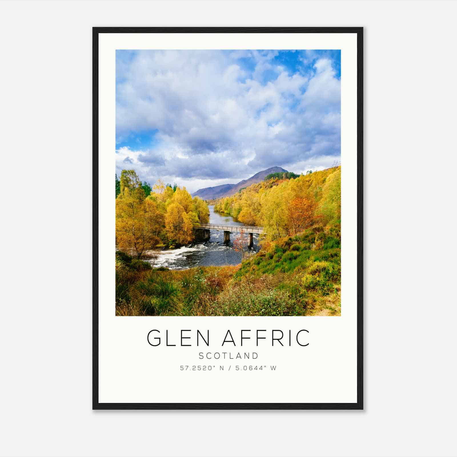 Glen Affric Scotland Travel Photo Poster, Glen Affric Travel Print, Minimalist Travel Poster Print
