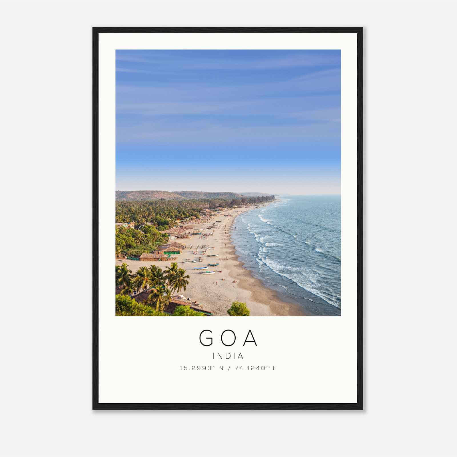Goa India Travel Photo Poster, Goa Travel Print, Minimalist Travel Poster Print