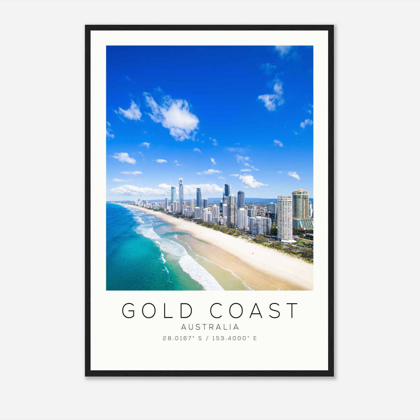 GOLD COAST Australia Travel Photo Poster, GOLD COAST Travel Print, Minimalist Travel Poster Print