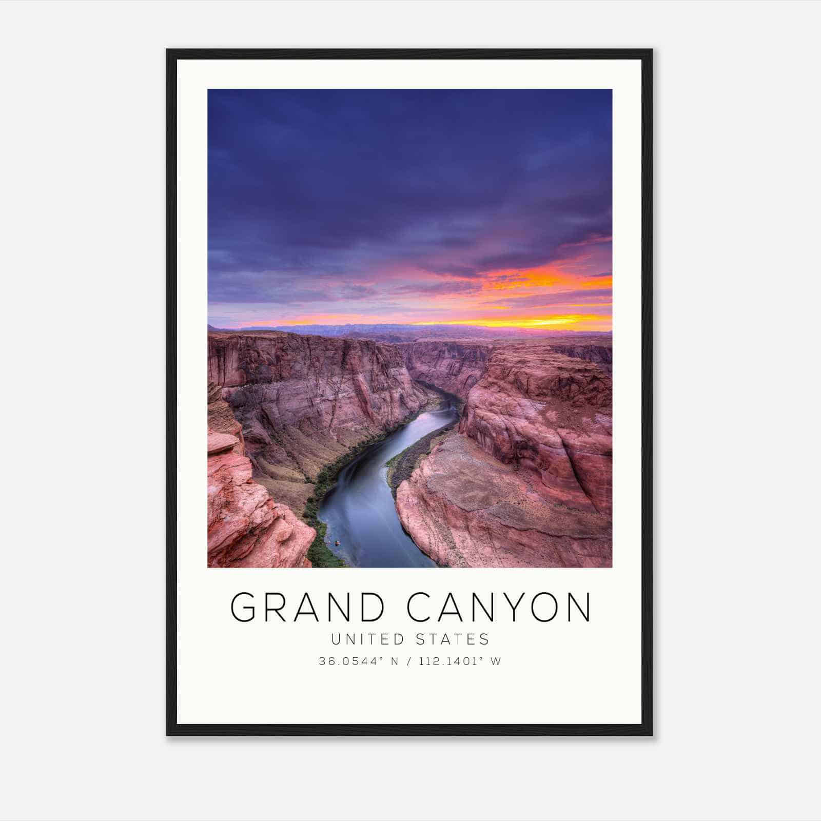 Grand Canyon United States Travel Photo Poster, Grand Canyon Travel Print, Minimalist Travel Poster Print