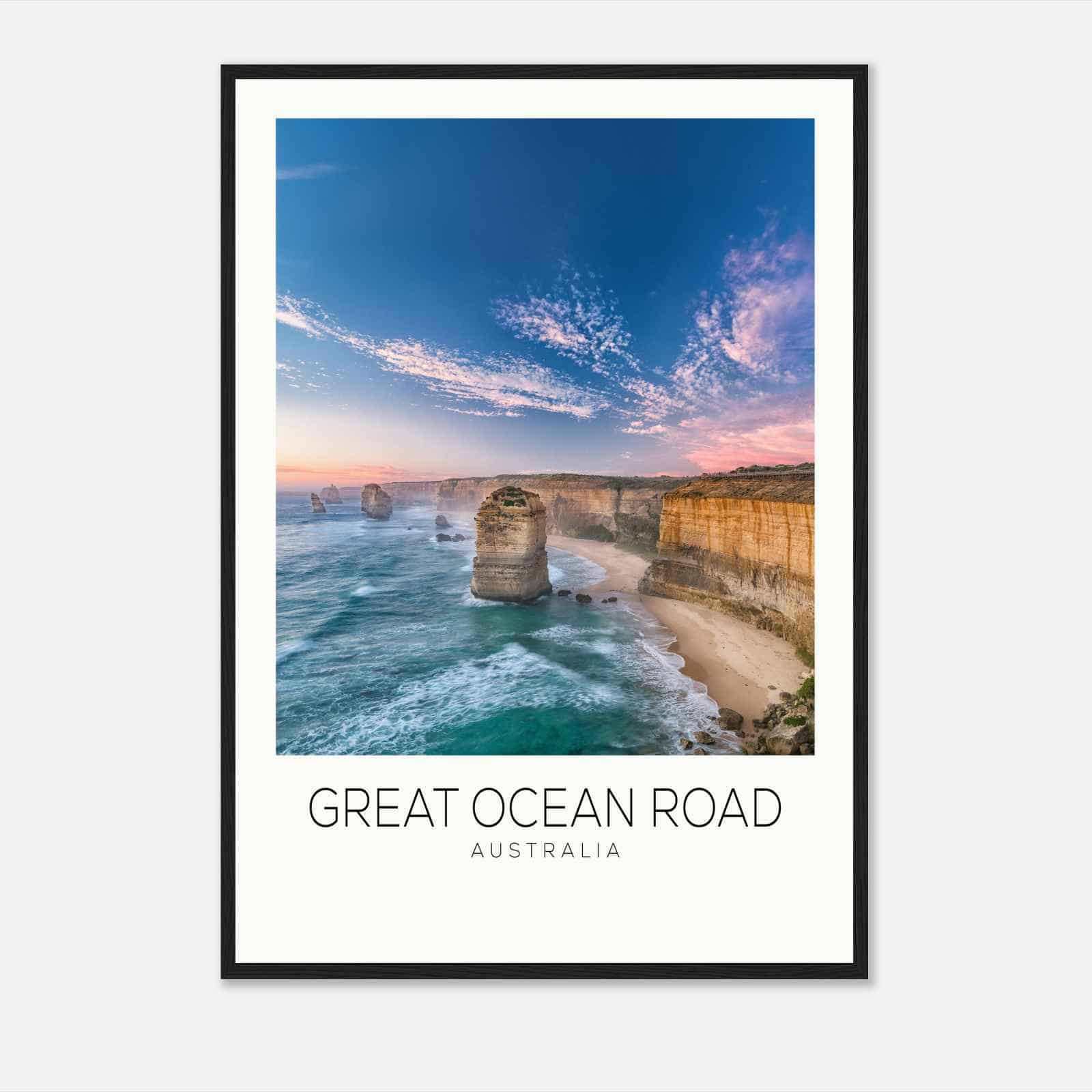 Great Ocean Road Australia Travel Photo Poster, Great Ocean Road Travel Print, Minimalist Travel Poster Print