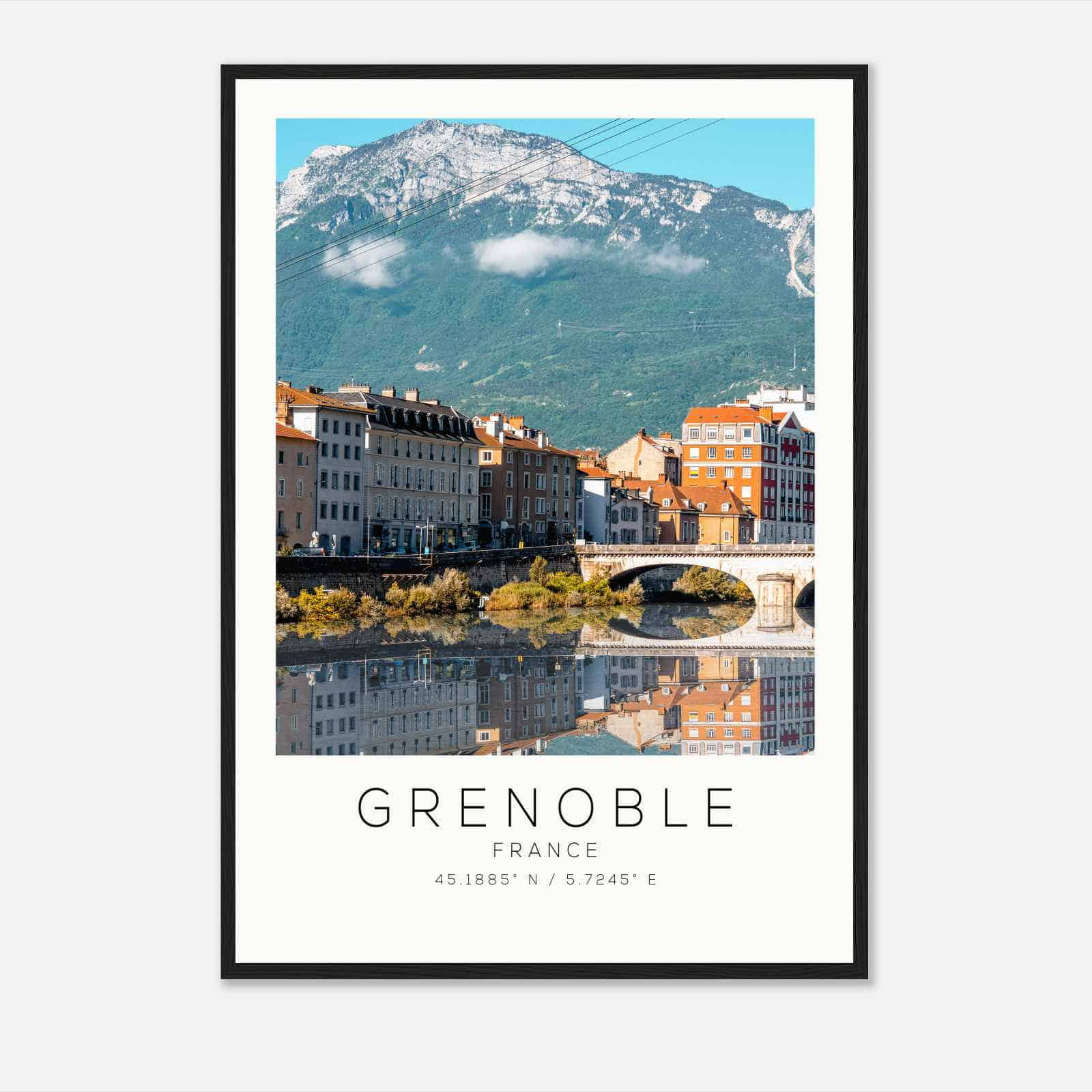 GRENOBLE France Travel Photo Poster, GRENOBLE Travel Print, Minimalist Travel Poster Print