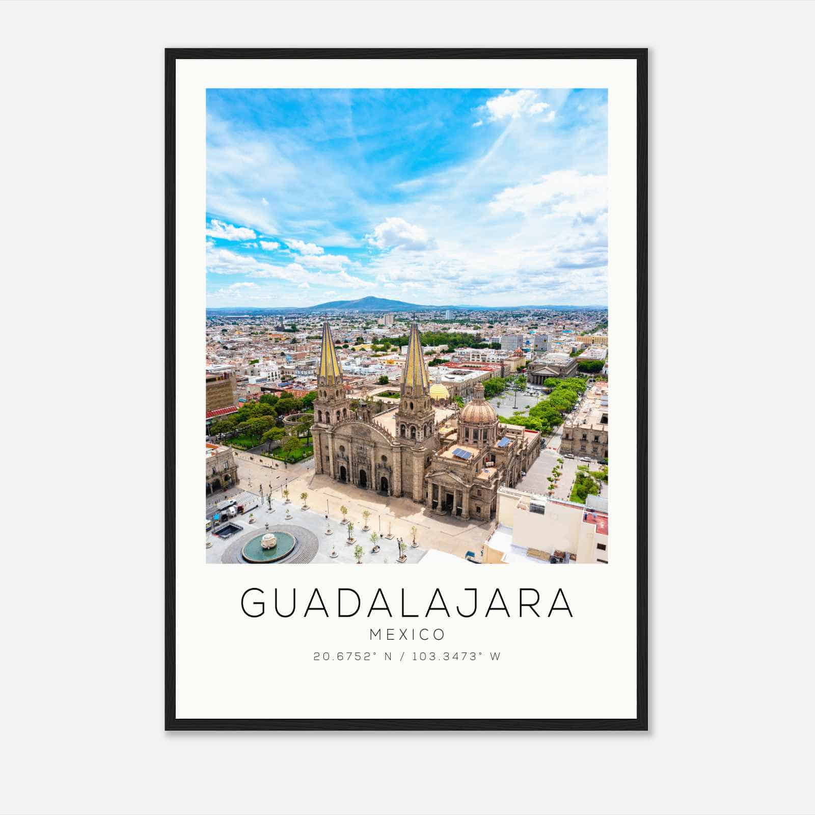 Guadalajara Mexico Travel Photo Poster, Guadalajara Travel Print, Minimalist Travel Poster Print