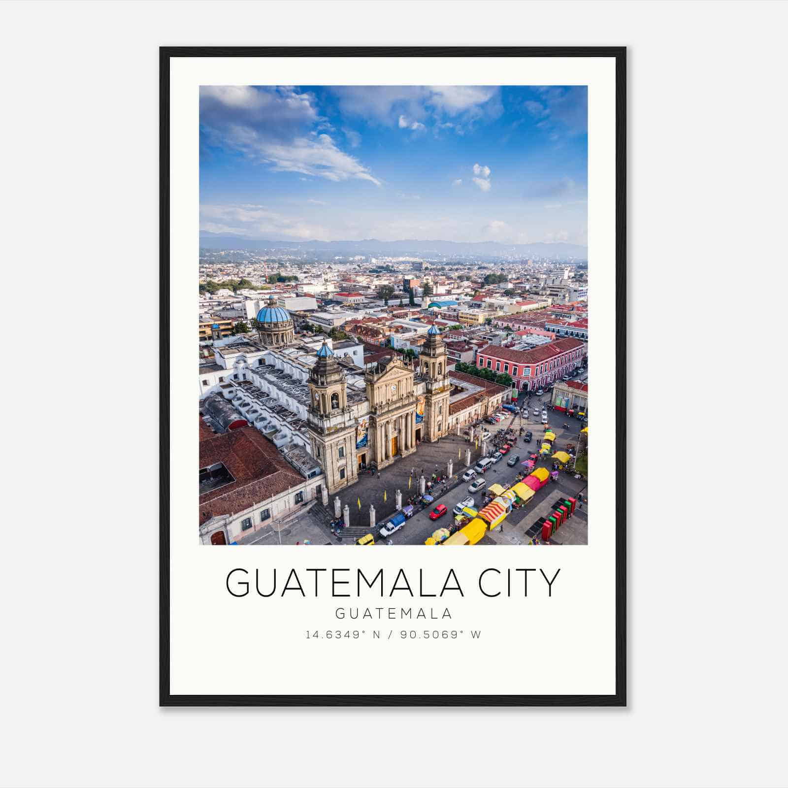 Guatemala City Guatemala Travel Photo Poster, Guatemala City Travel Print, Minimalist Travel Poster Print