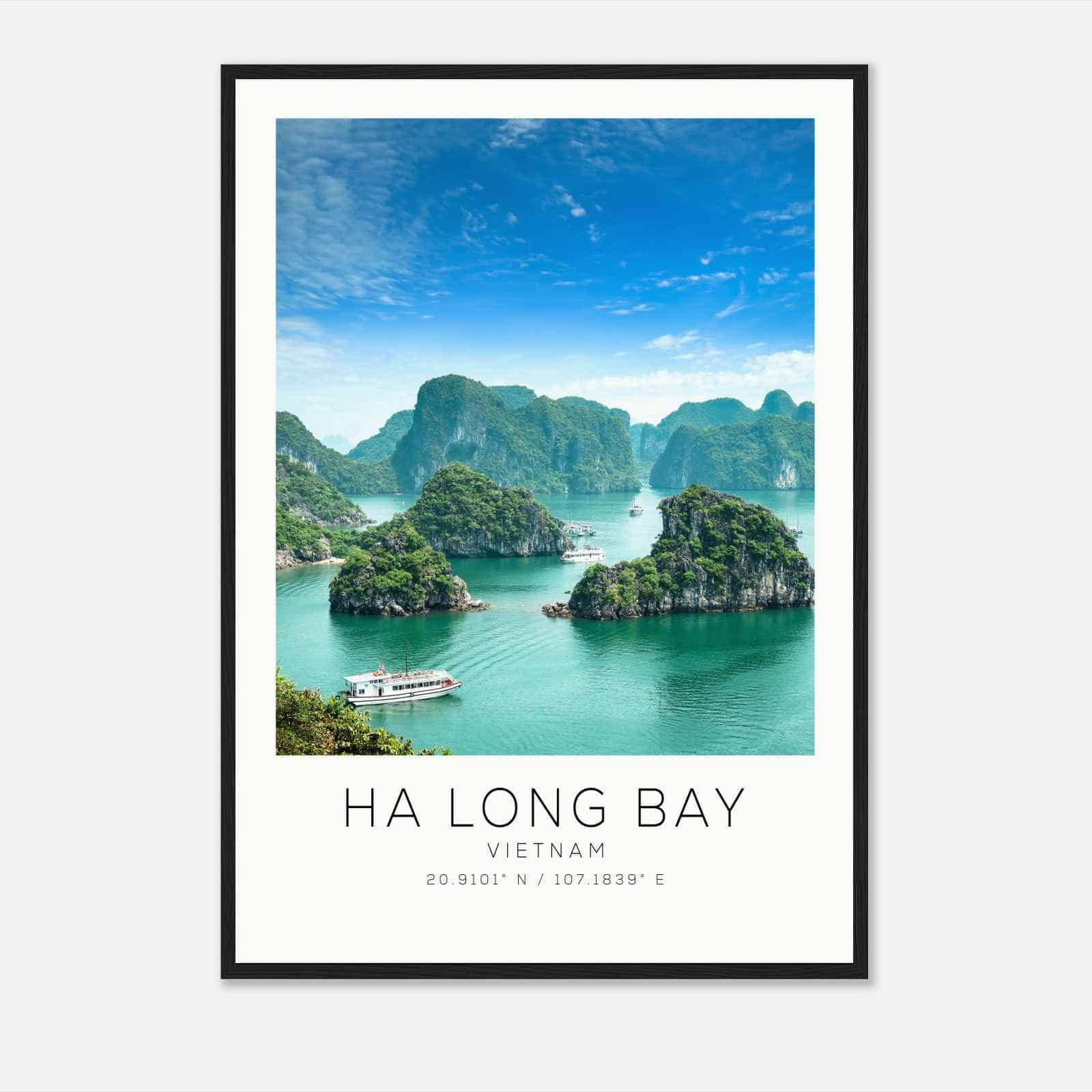 Ha Long Bay Vietnam Travel Photo Poster, Ha Long Bay Travel Print, Minimalist Travel Poster Print DS2