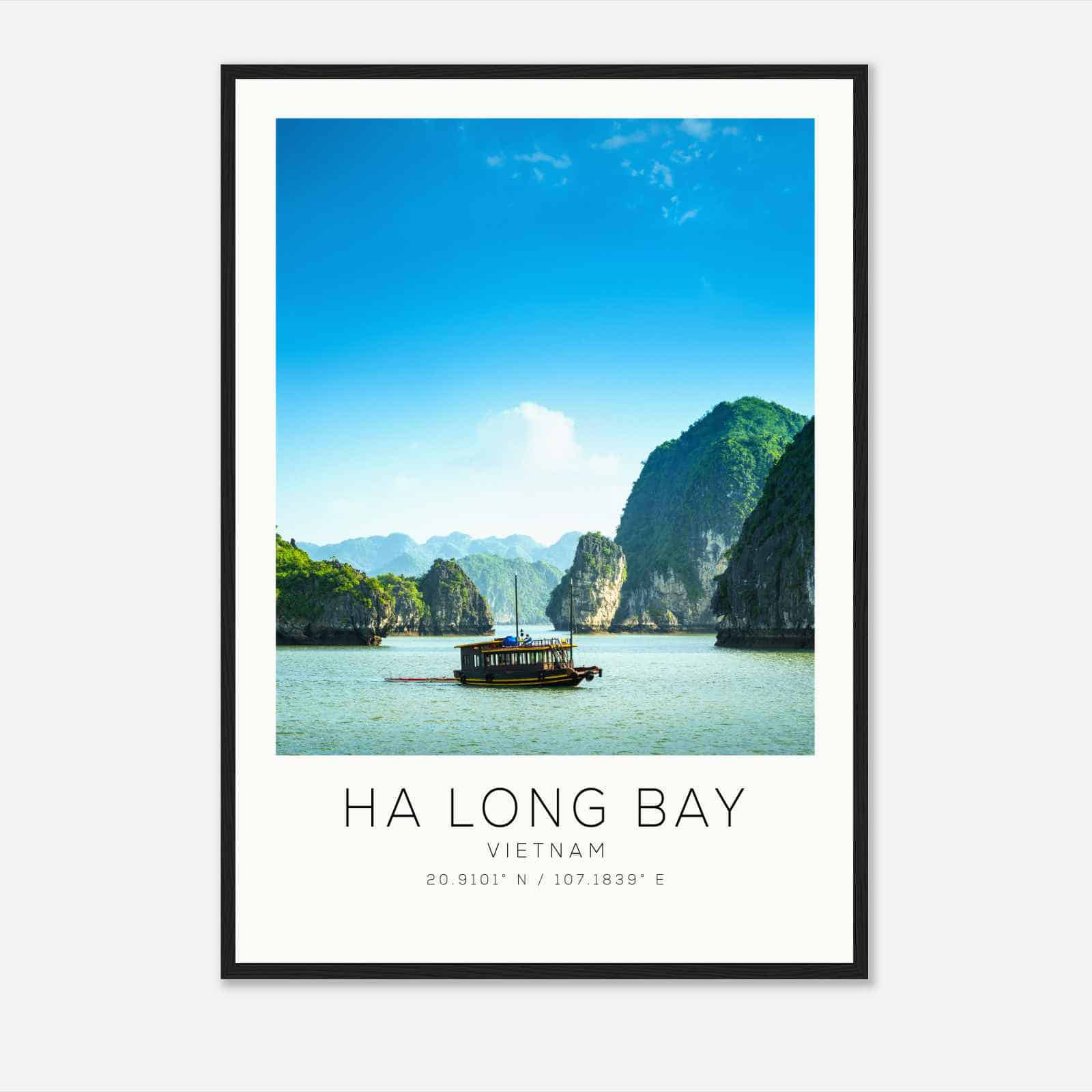 Ha Long Bay Vietnam Travel Photo Poster, Ha Long Bay Travel Print, Minimalist Travel Poster Print
