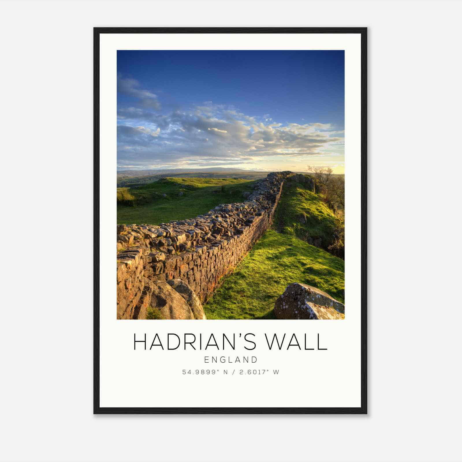 Hadrian’s Wall England Travel Photo Poster, Hadrian’s Wall Travel Print, Minimalist Travel Poster Print