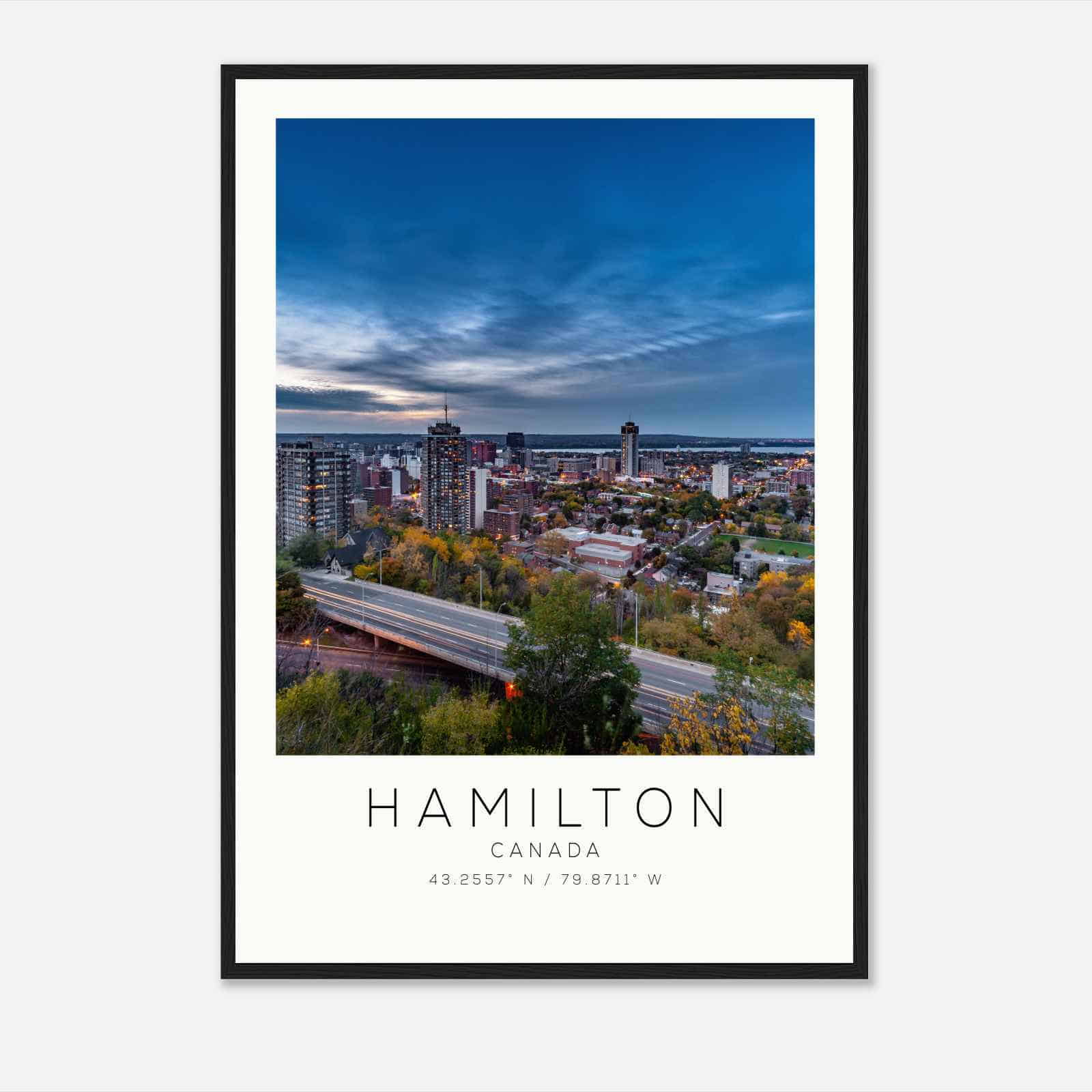 Hamilton Canada Travel Photo Poster, Hamilton Travel Print, Minimalist Travel Poster Print