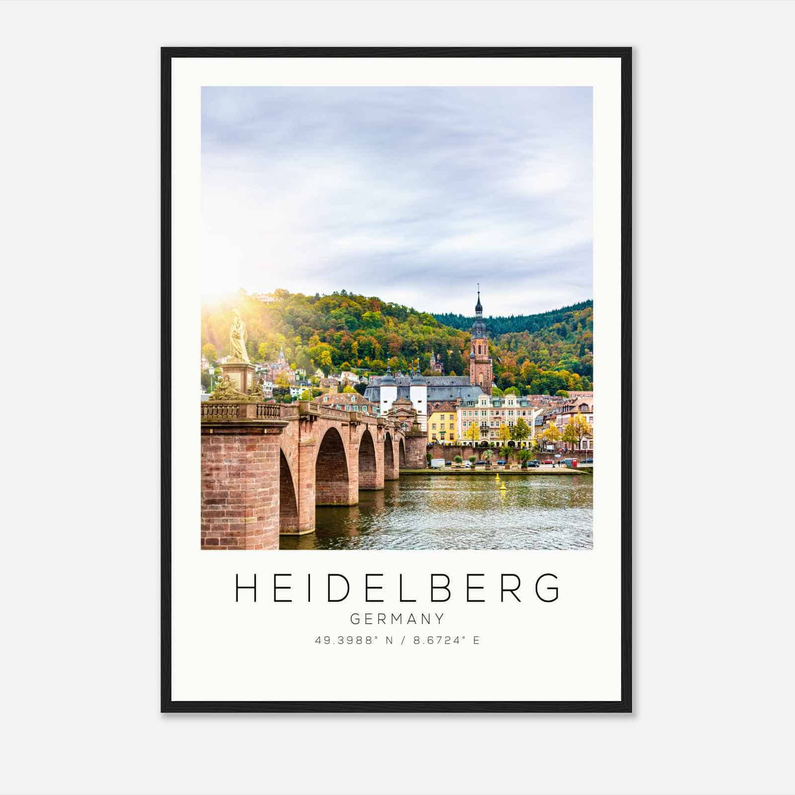 Heidelberg Germany Travel Photo Poster, Heidelberg Travel Print, Minimalist Travel Poster Print