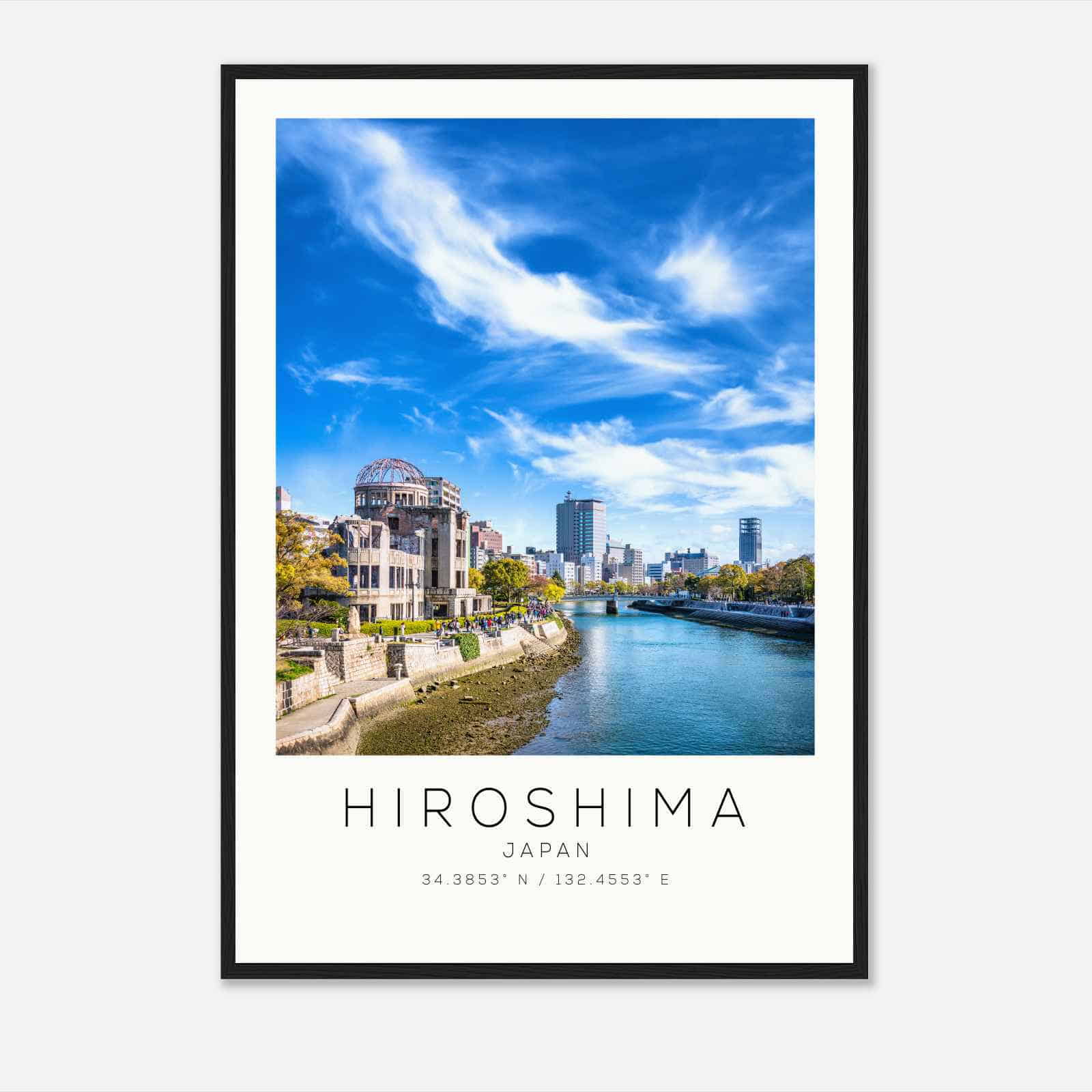 Hiroshima Japan Travel Photo Poster, Hiroshima Travel Print, Minimalist Travel Poster Print
