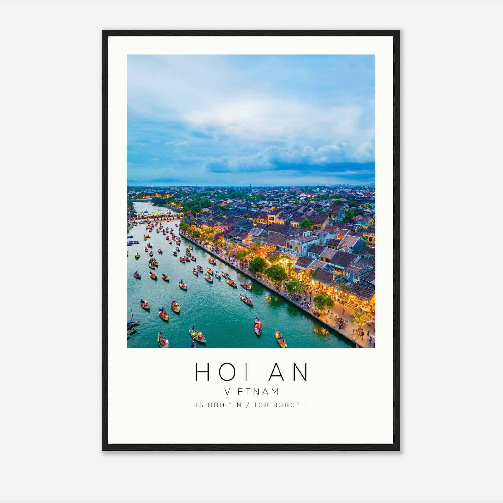 Hoi An Vietnam Travel Photo Poster, Hoi An Travel Print, Minimalist Travel Poster Print