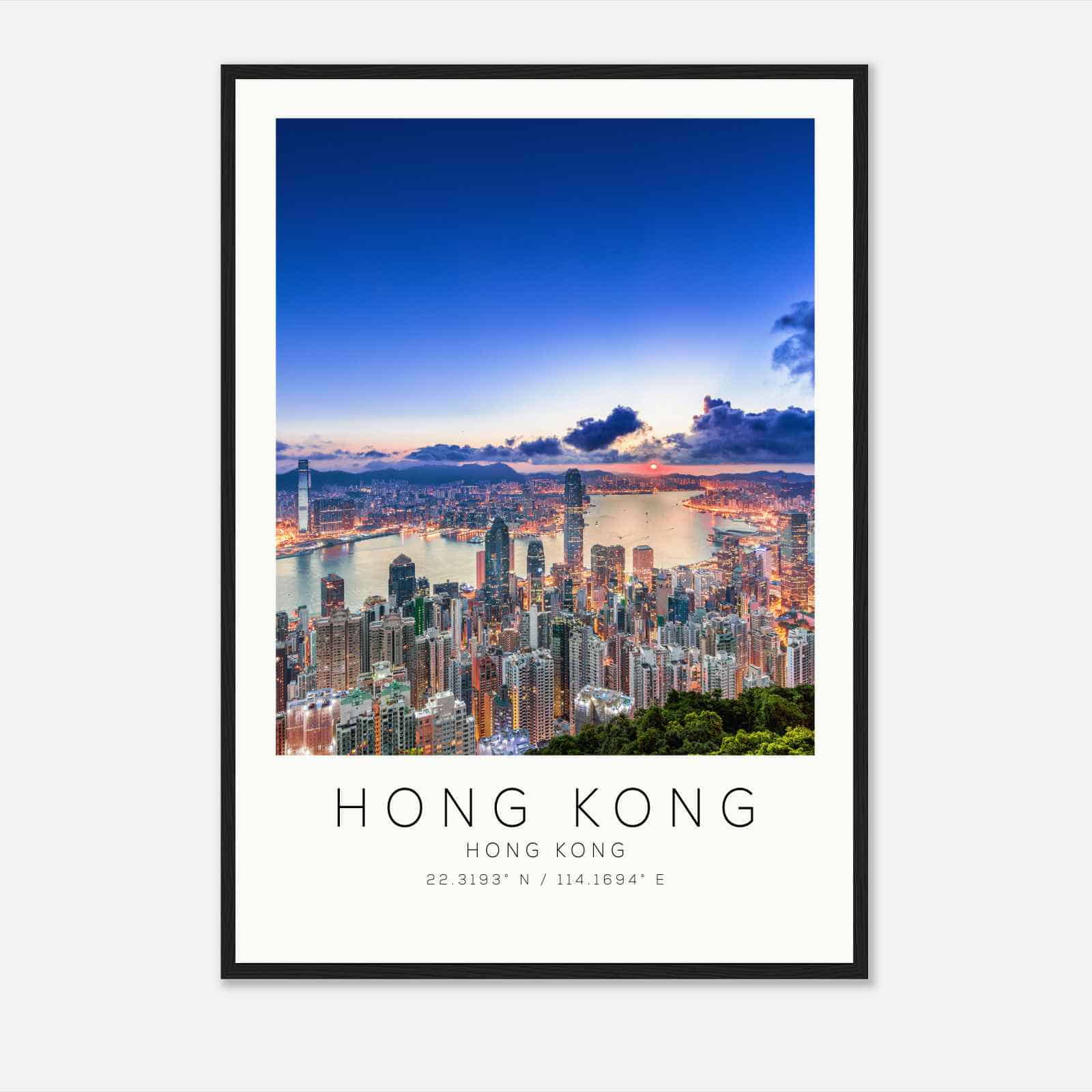 Hong Kong Hong Kong Travel Photo Poster, Hong Kong Travel Print, Minimalist Travel Poster Print
