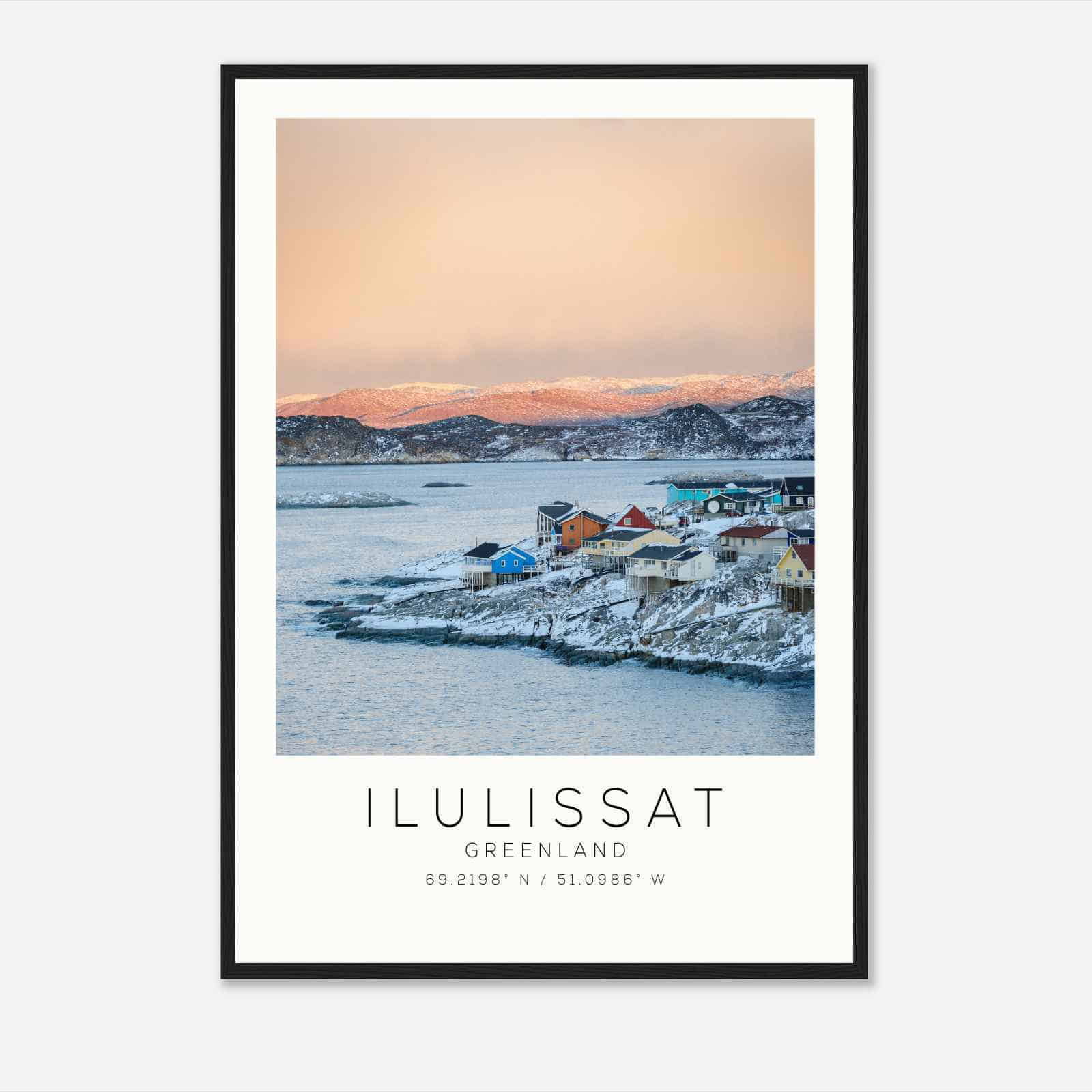 Ilulissat Greenland Travel Photo Poster, Ilulissat Travel Print, Minimalist Travel Poster Print