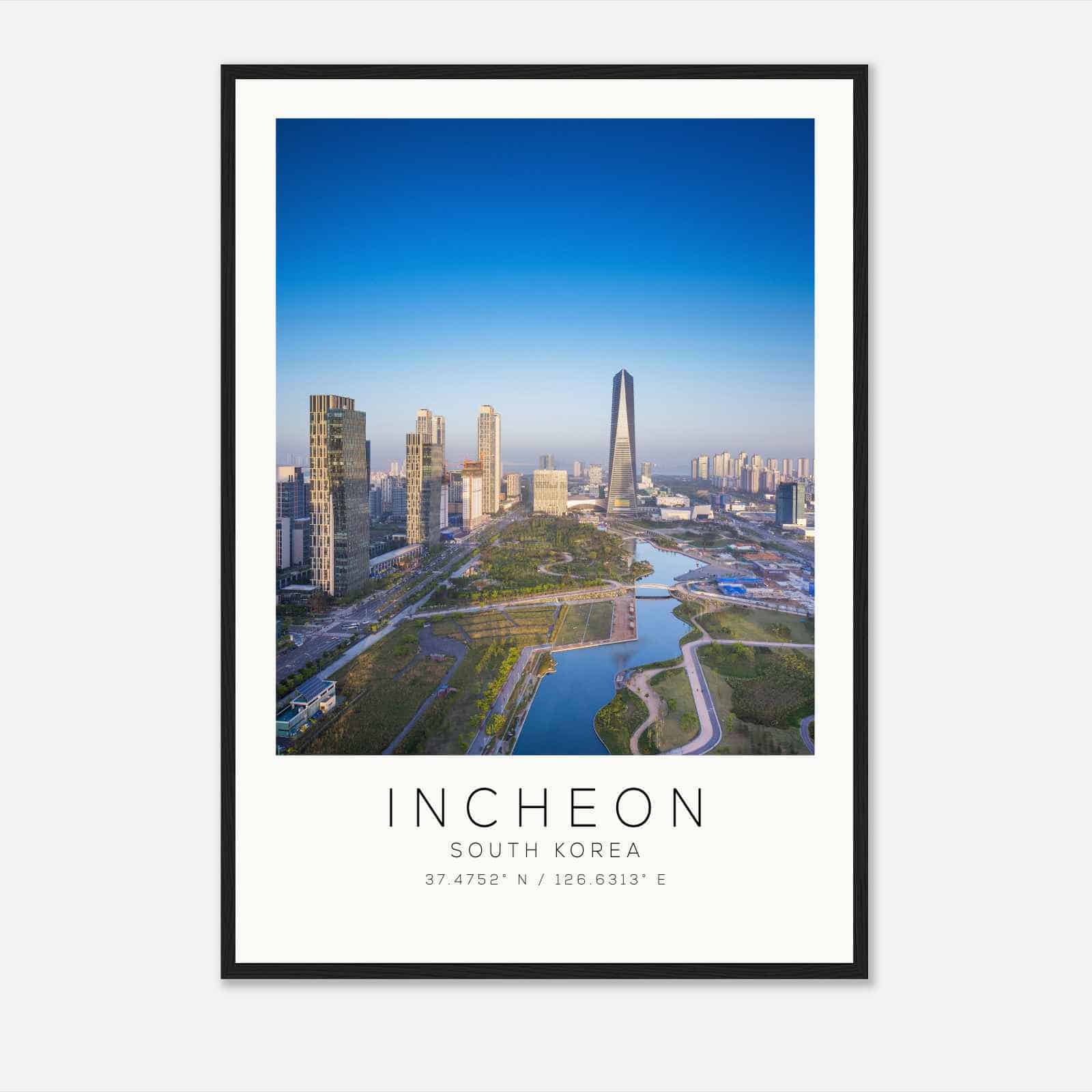 Incheon South Korea Travel Photo Poster, Incheon Travel Print, Minimalist Travel Poster Print