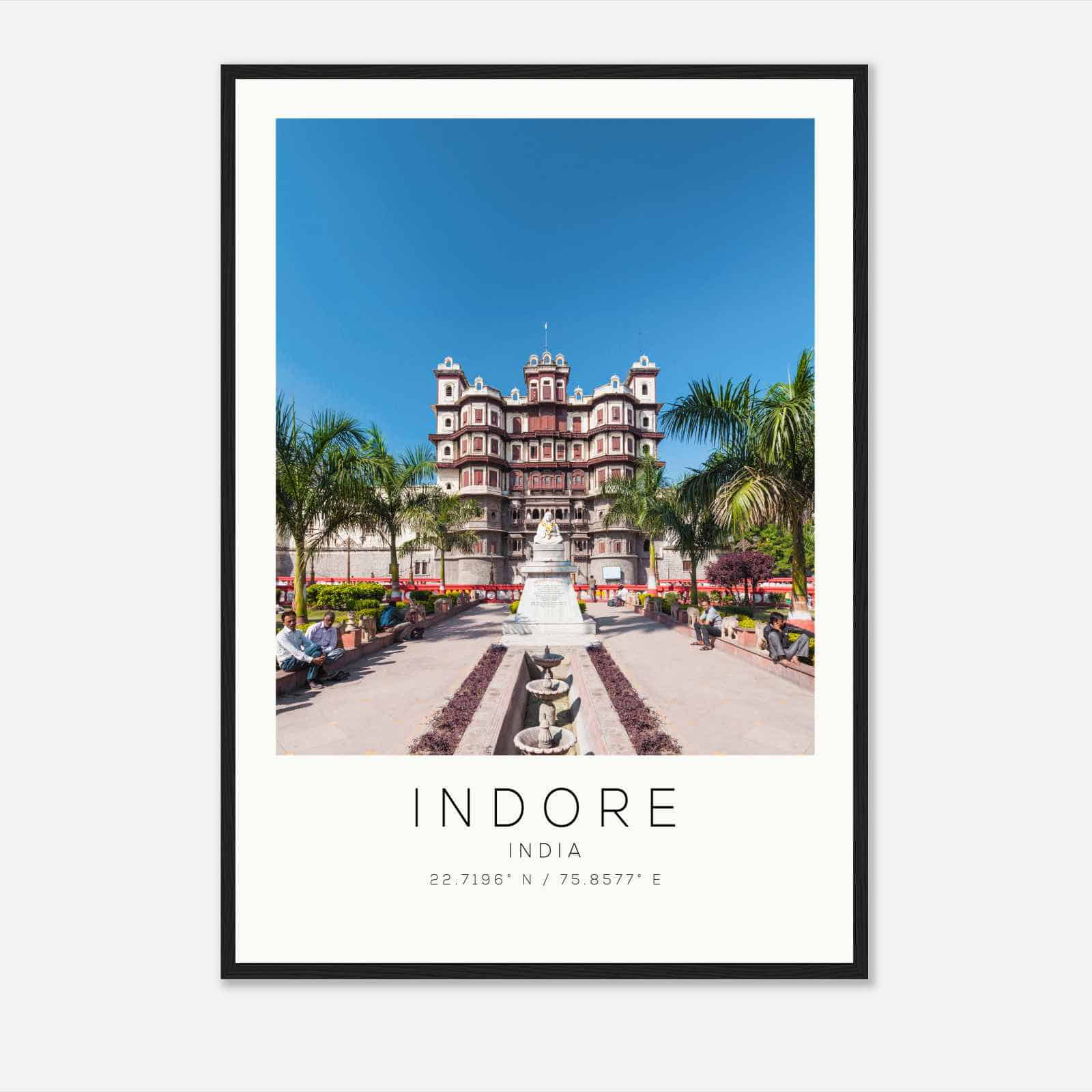 Indore India Travel Photo Poster, Indore Travel Print, Minimalist Travel Poster Print