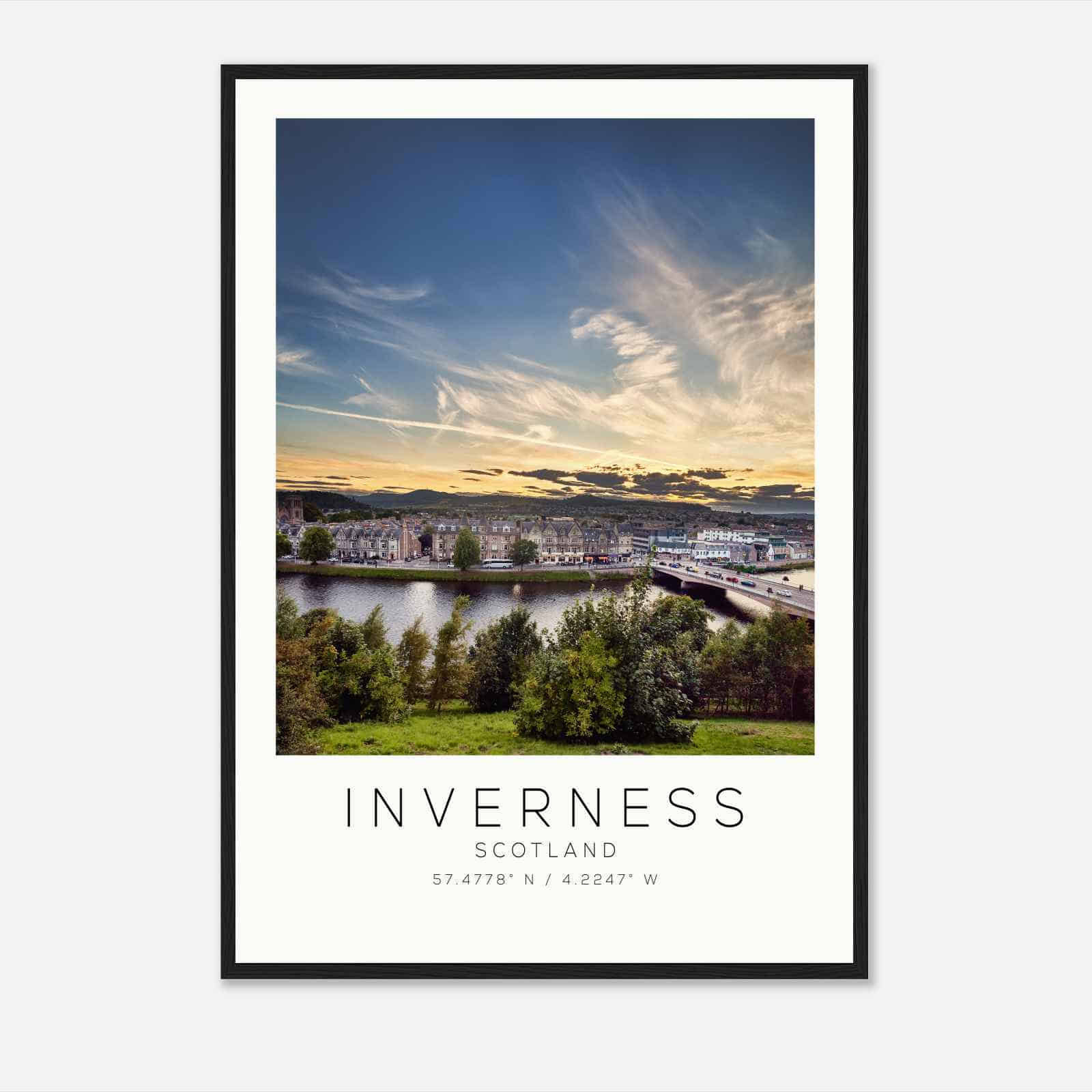 Inverness Scotland Travel Photo Poster, Inverness Travel Print, Minimalist Travel Poster Print