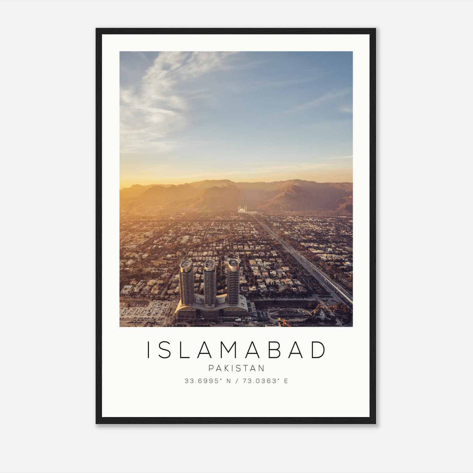 Islamabad Pakistan Travel Photo Poster, Islamabad Travel Print, Minimalist Travel Poster Print