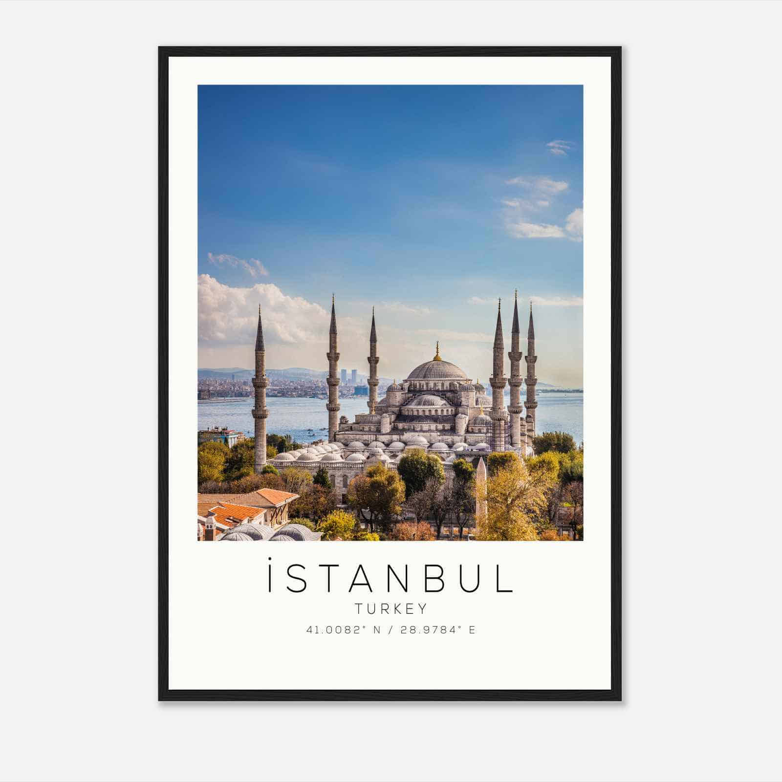 Istanbul Turkey Travel Photo Poster, Istanbul Travel Print, Minimalist Travel Poster Print DS2