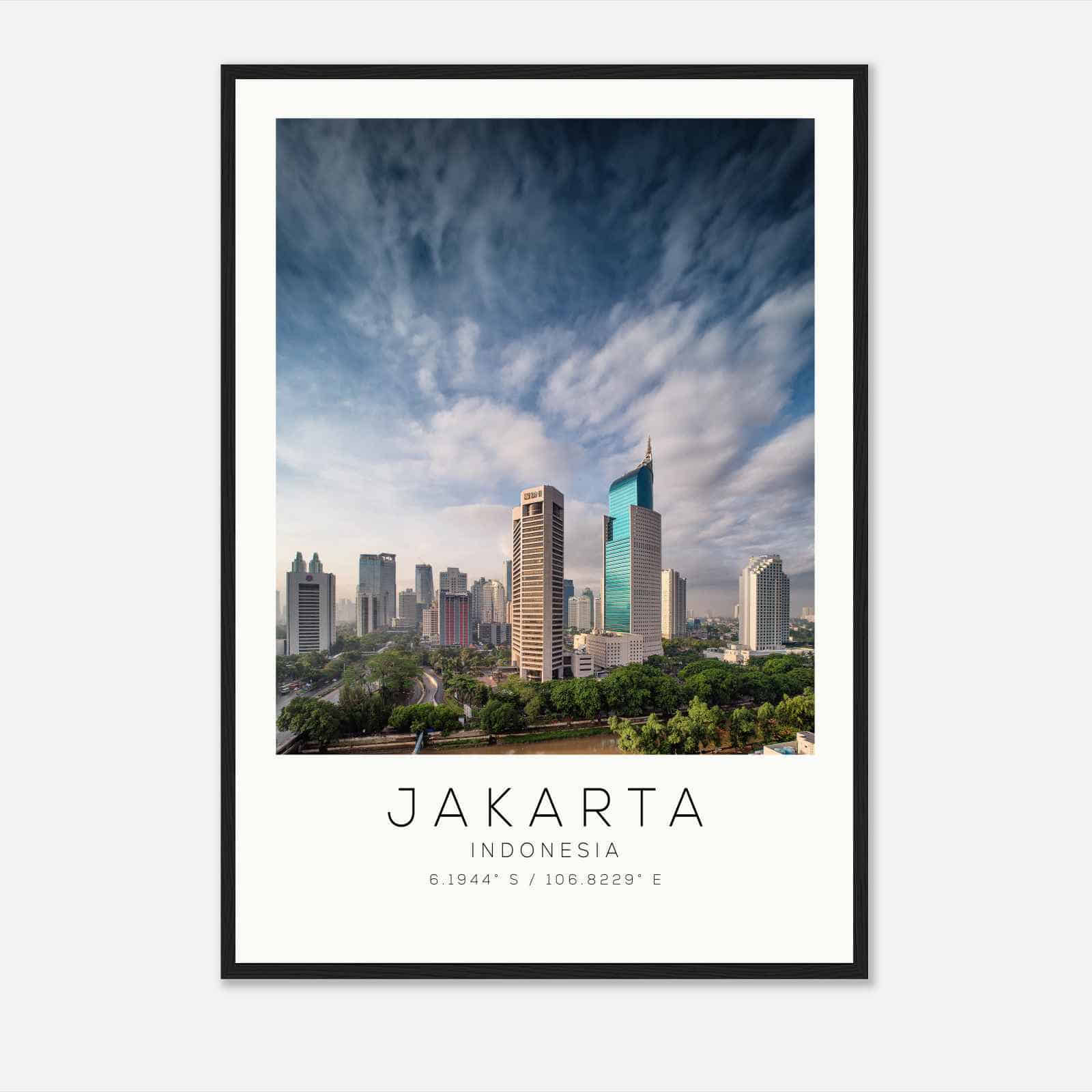 Jakarta Indonesia Travel Photo Poster, Jakarta Travel Print, Minimalist Travel Poster Print