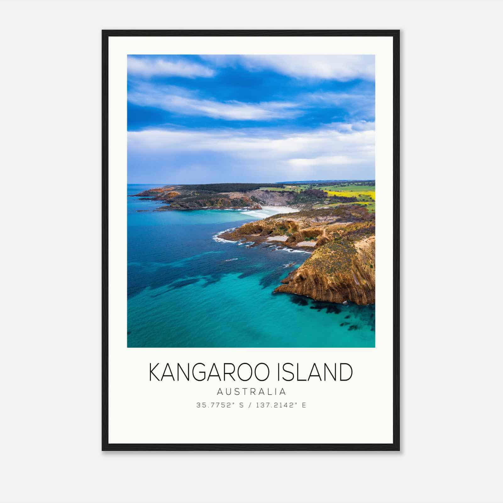 Kangaroo Island Australia Travel Photo Poster, Kangaroo Island Travel Print, Minimalist Travel Poster Print