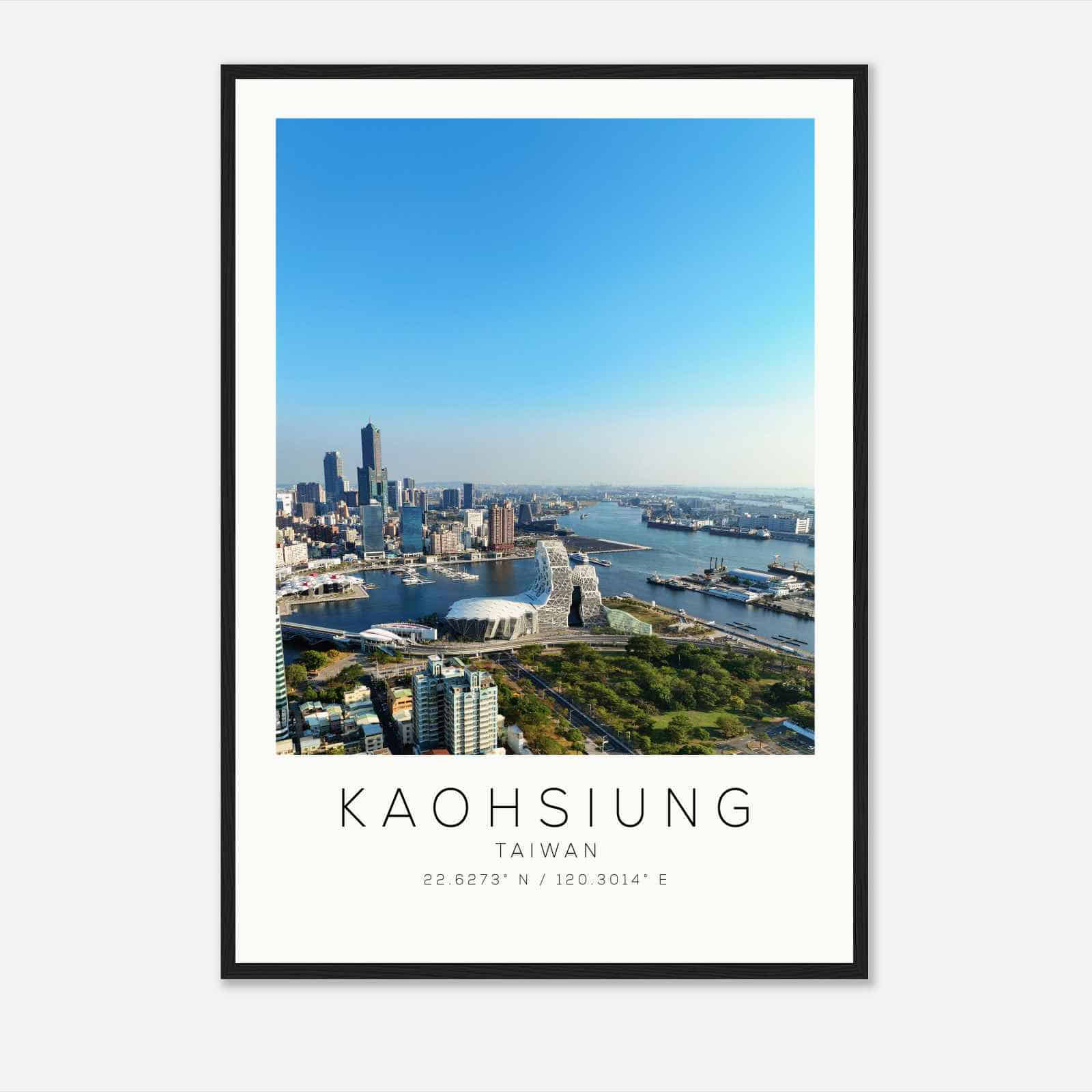 Kaohsiung Taiwan Travel Photo Poster, Kaohsiung Travel Print, Minimalist Travel Poster Print