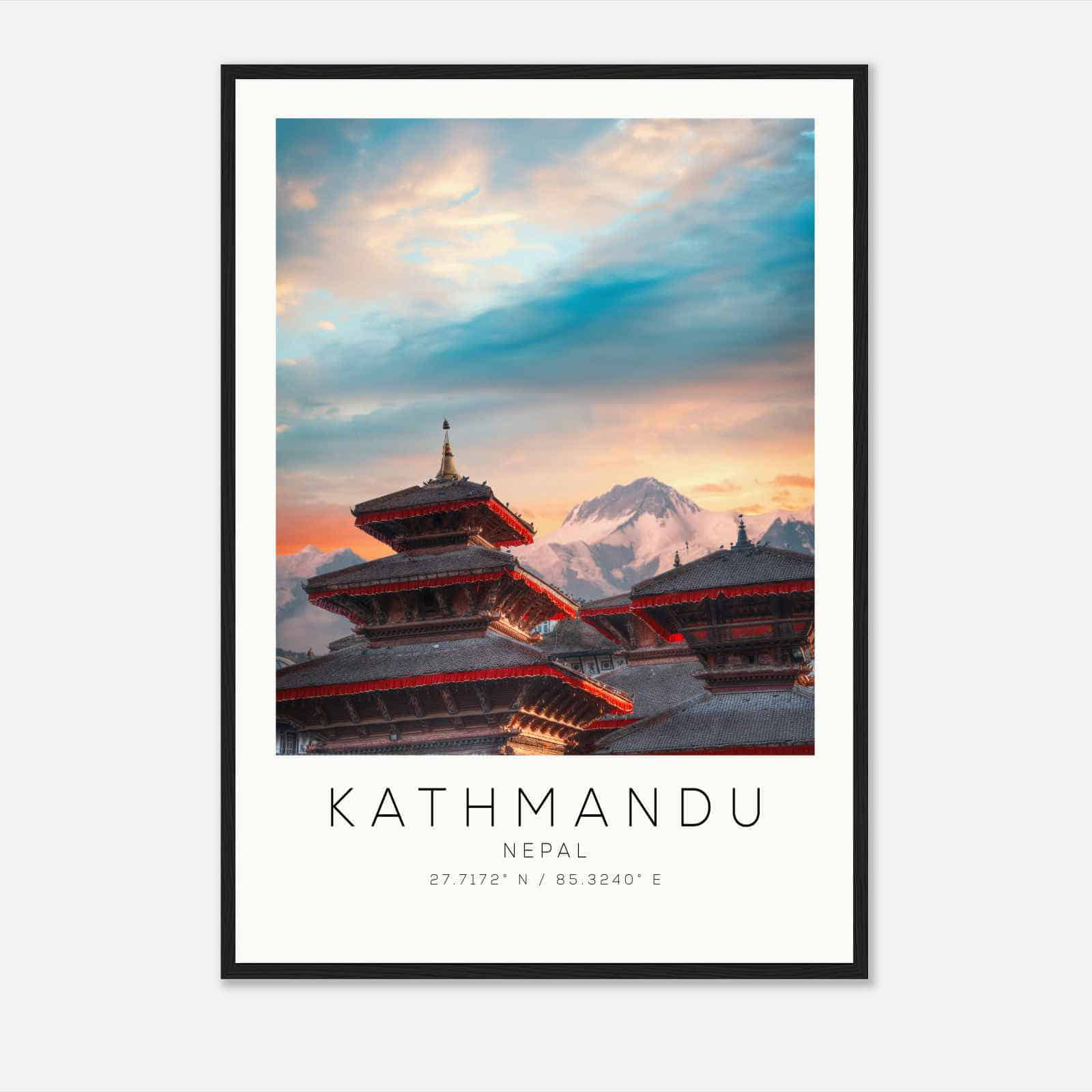 Kathmandu Nepal Travel Photo Poster, Kathmandu Travel Print, Minimalist Travel Poster Print