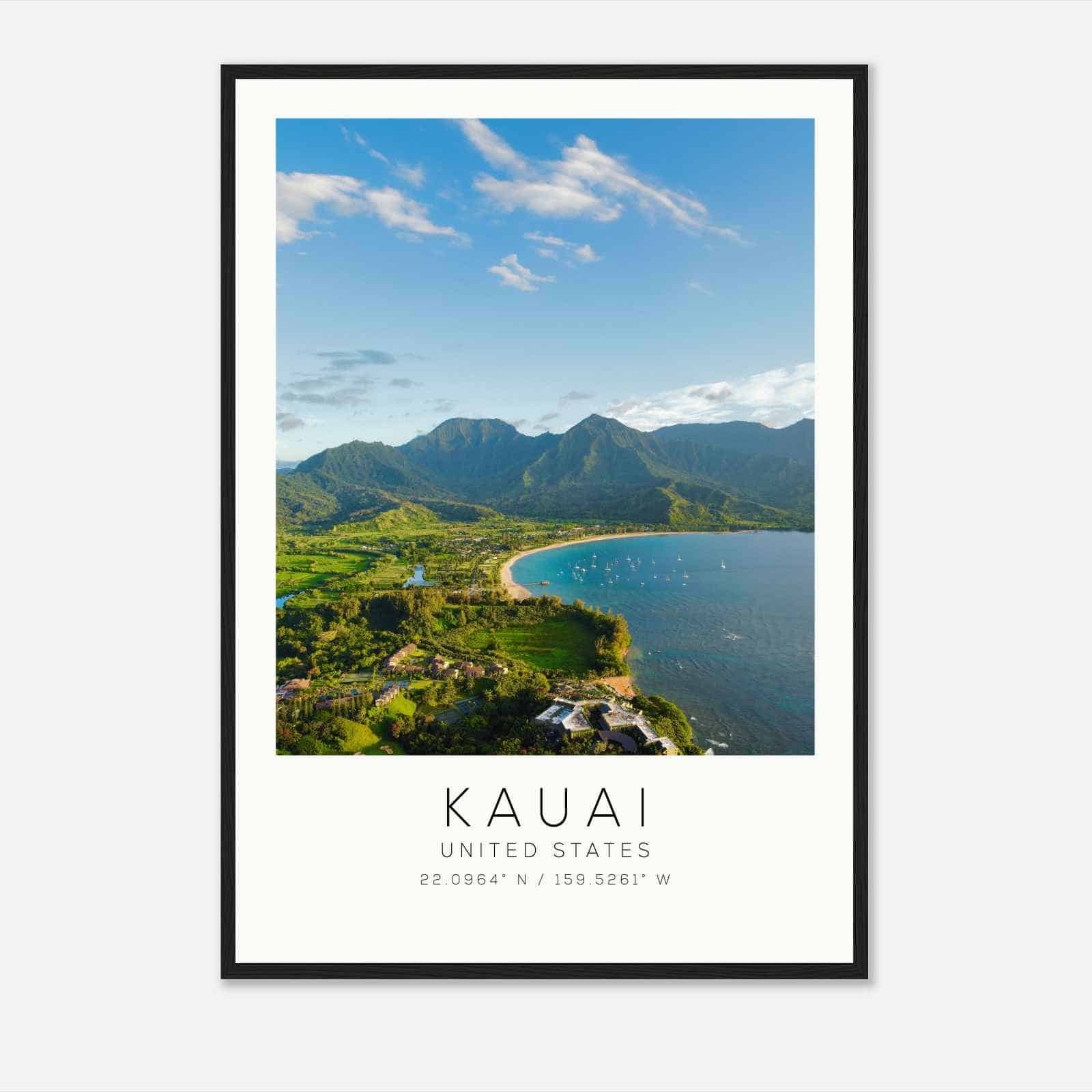 Kauai United States Travel Photo Poster, Kauai Travel Print, Minimalist Travel Poster Print DS2