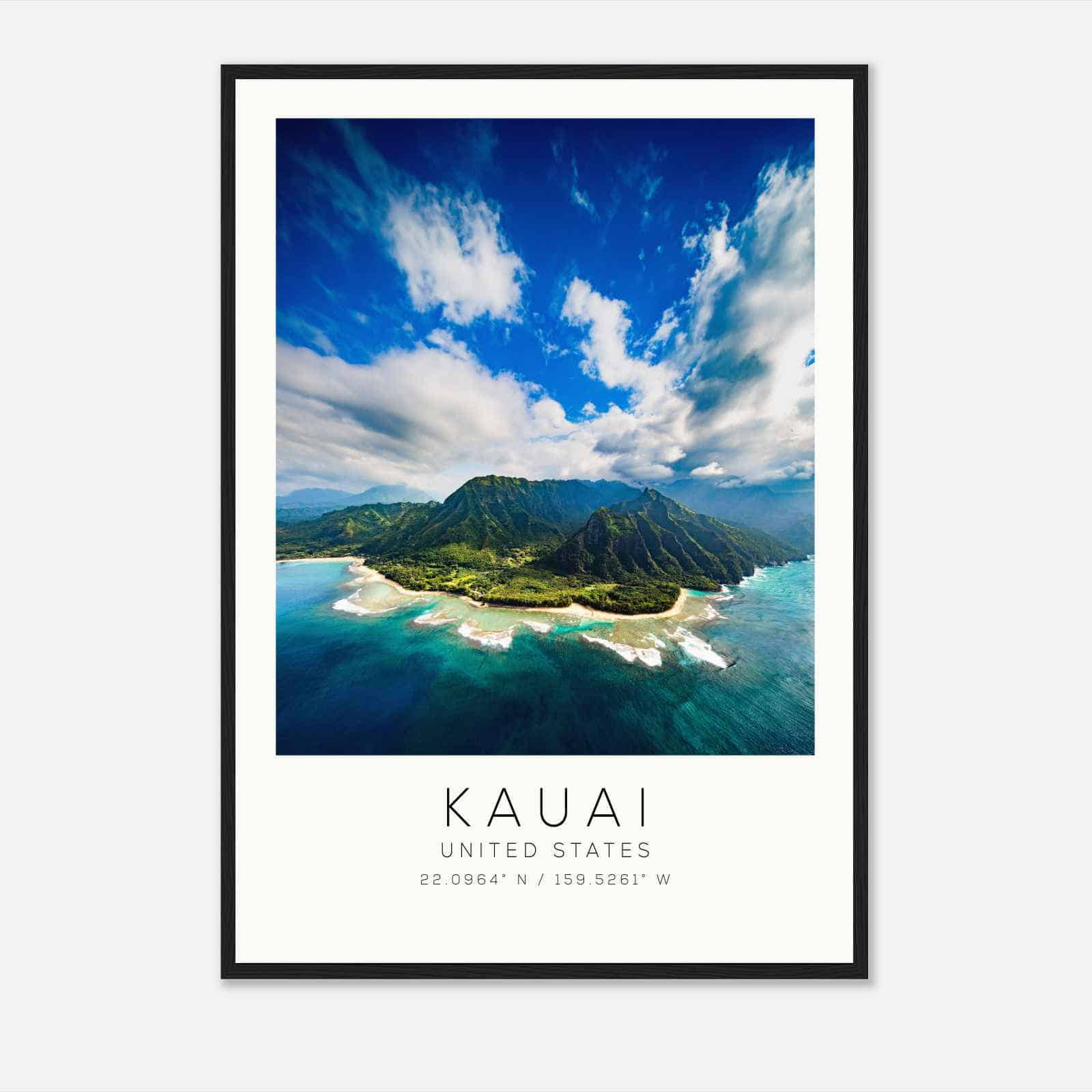 Kauai United States Travel Photo Poster, Kauai Travel Print, Minimalist Travel Poster Print