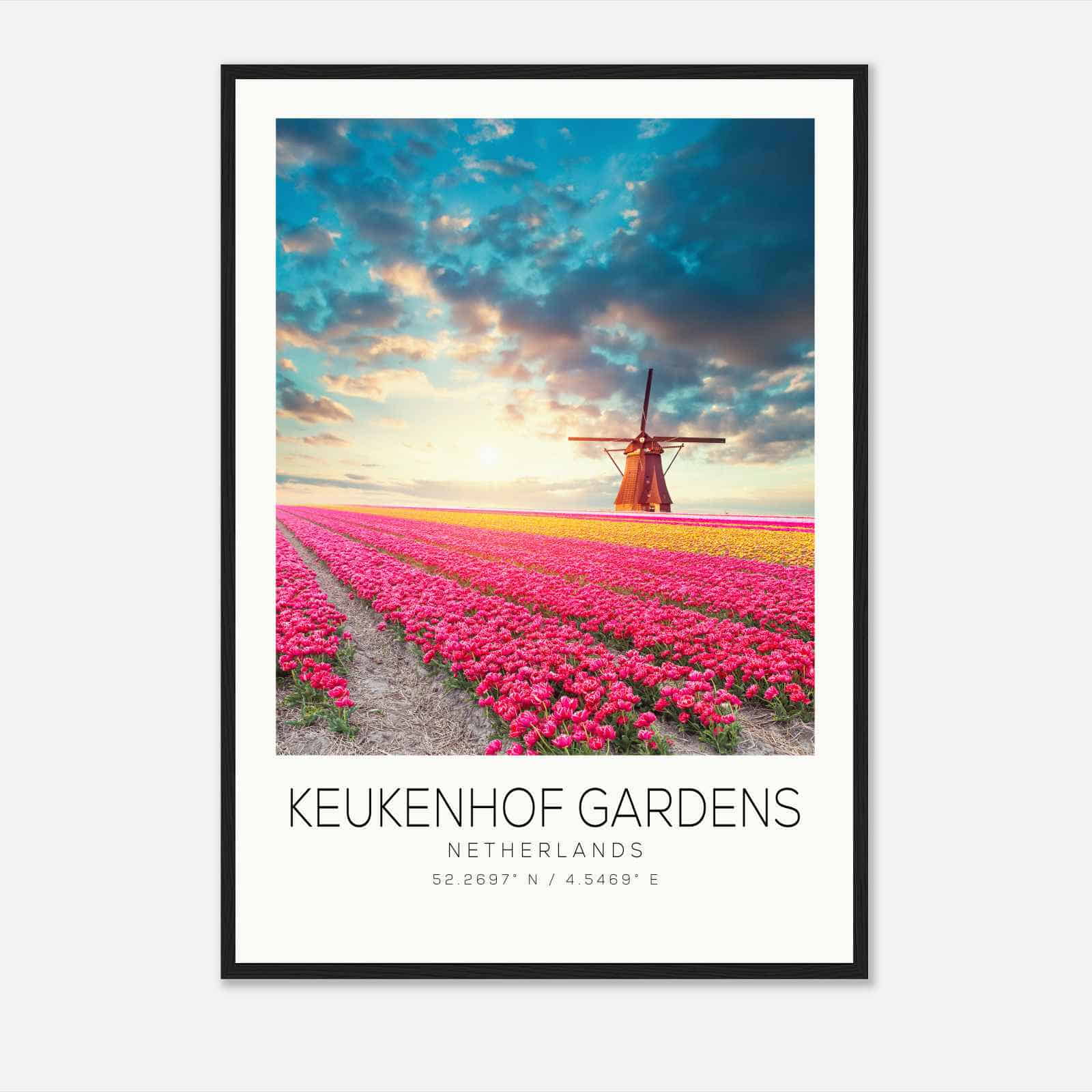 Keukenhof Gardens Netherlands Travel Photo Poster, Keukenhof Gardens Travel Print, Minimalist Travel Poster Print
