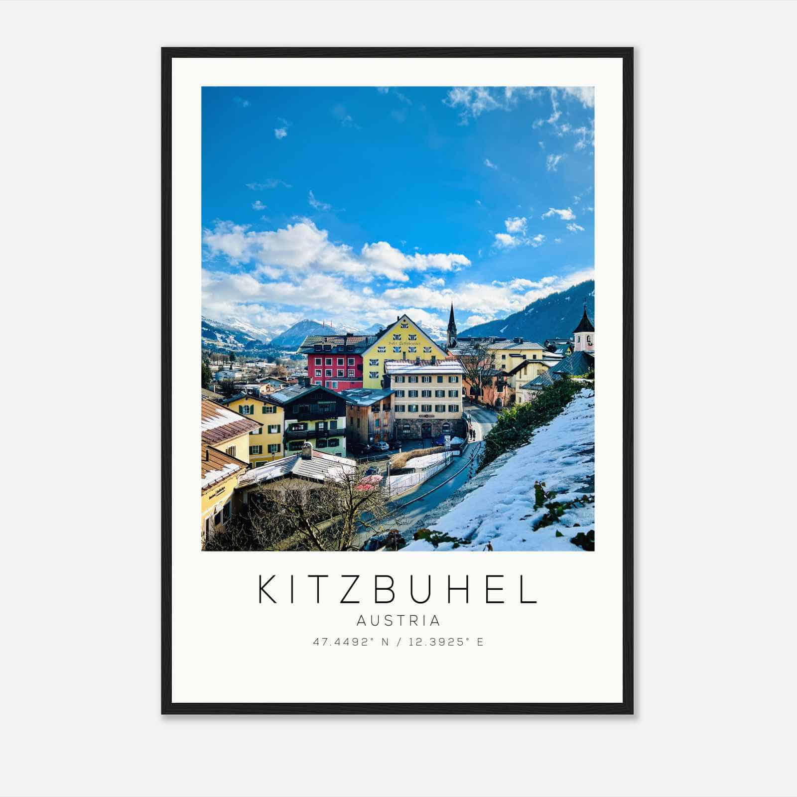 Kitzbuhel Austria Travel Photo Poster, Kitzbuhel Travel Print, Minimalist Travel Poster Print
