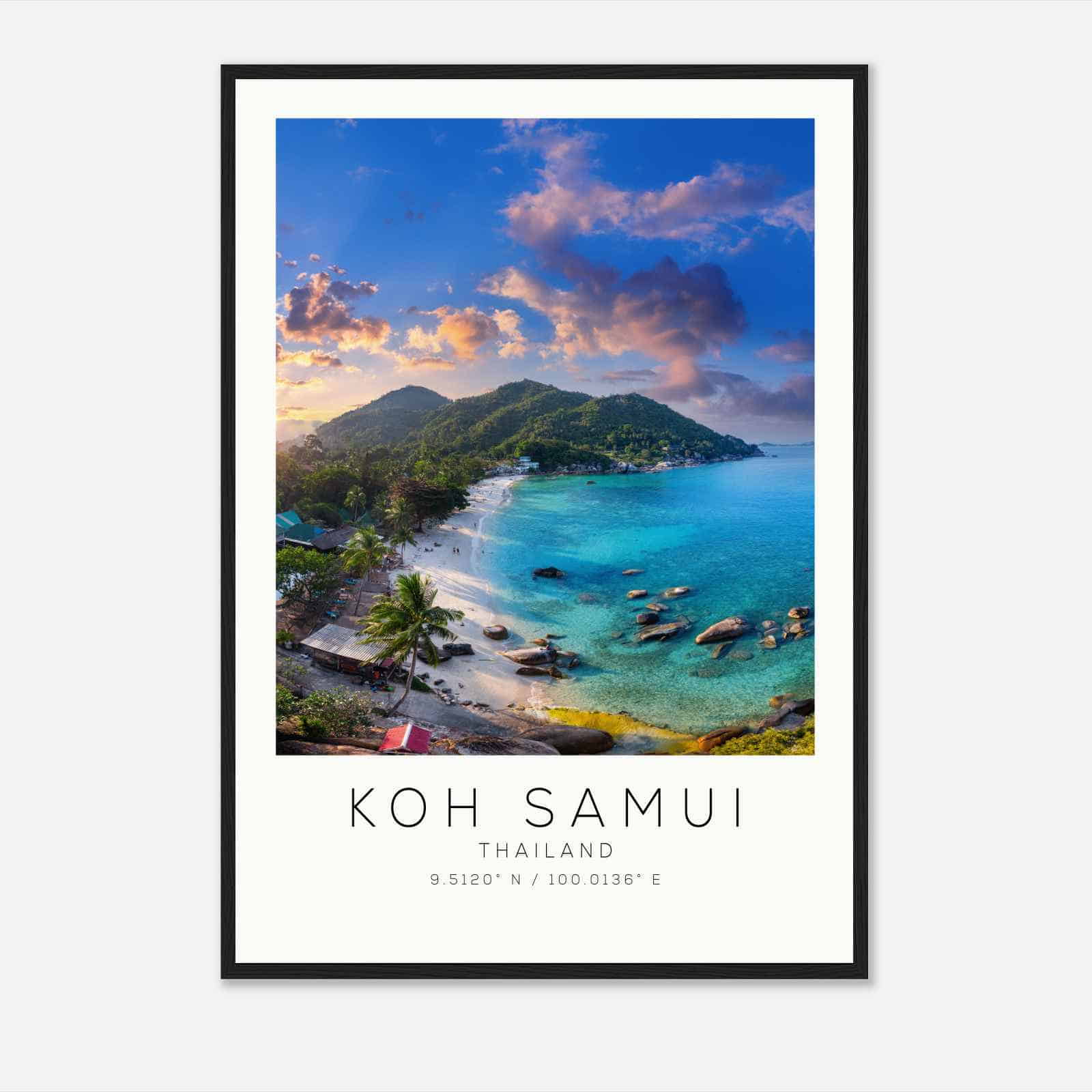 Koh Samui Thailand Travel Photo Poster, Koh Samui Travel Print, Minimalist Travel Poster Print