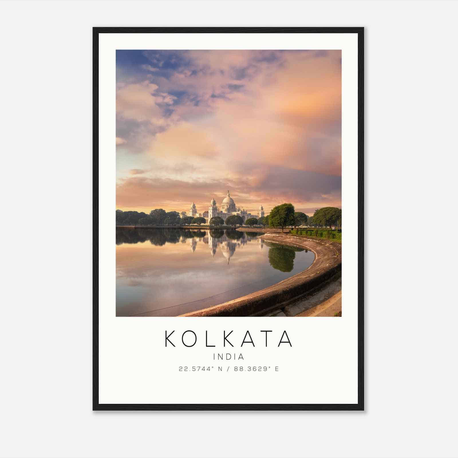 Kolkata India Travel Photo Poster, Kolkata Travel Print, Minimalist Travel Poster Print