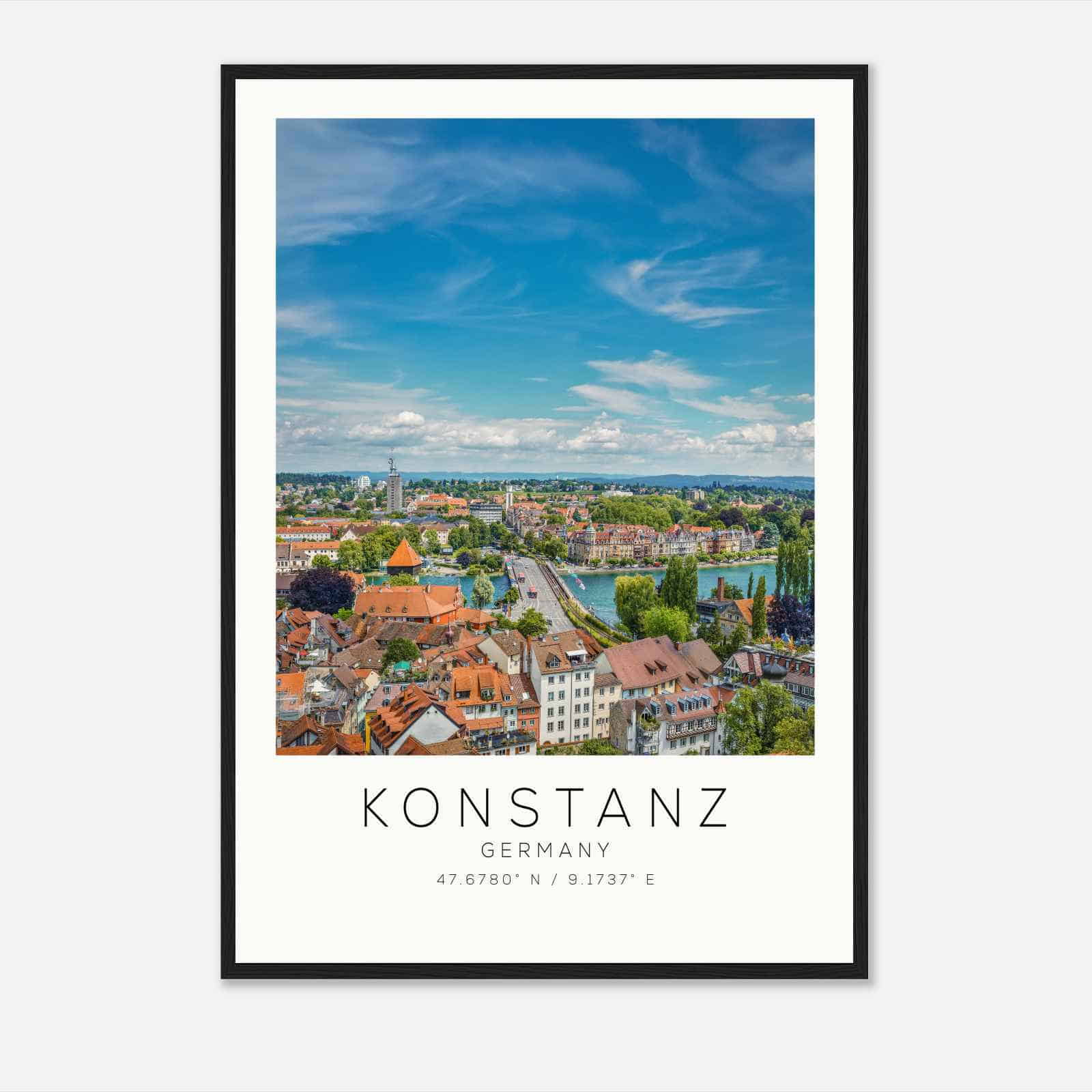 Konstanz Germany Travel Photo Poster, Konstanz Travel Print, Minimalist Travel Poster Print