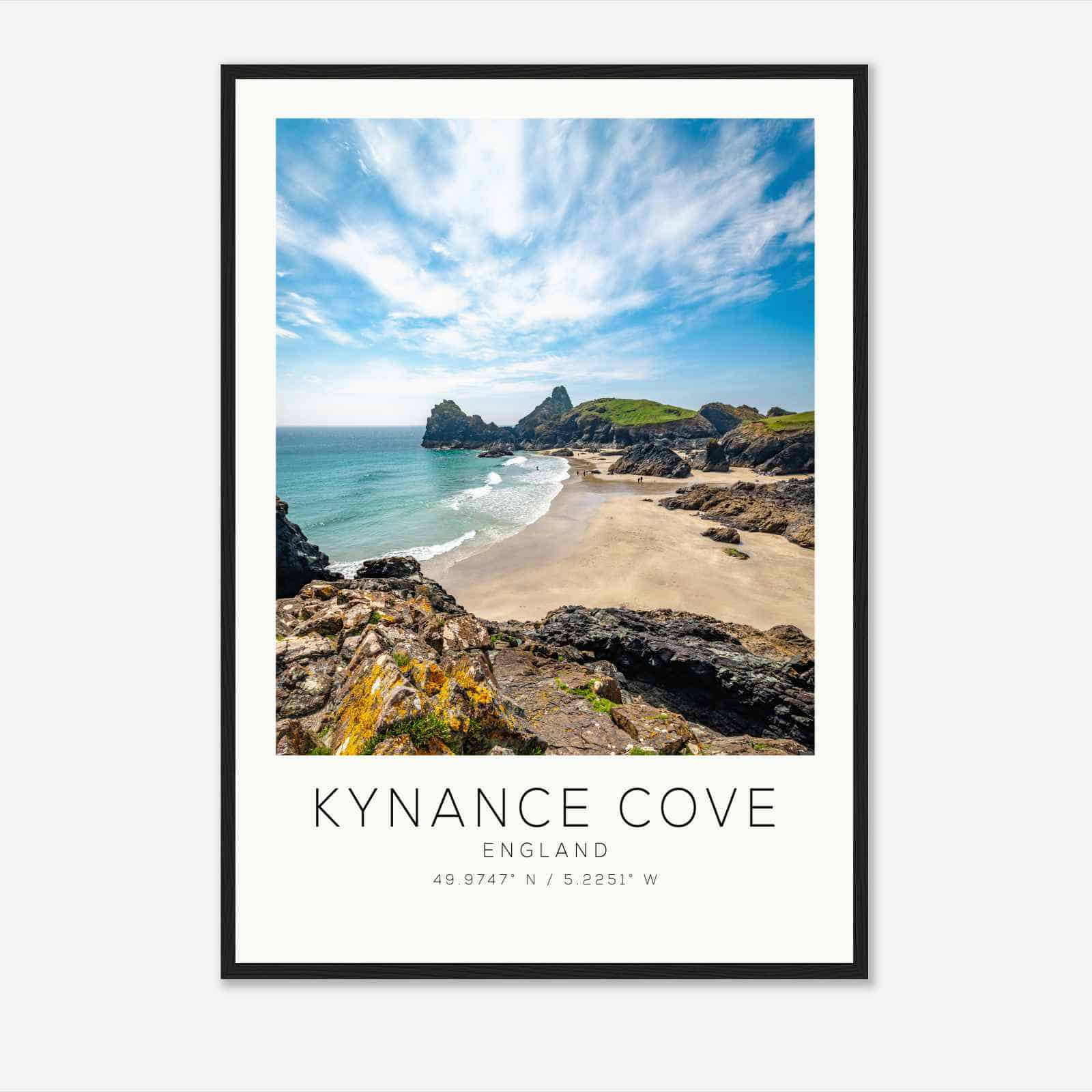 Kynance Cove England Travel Photo Poster, Kynance Cove Travel Print, Minimalist Travel Poster Print