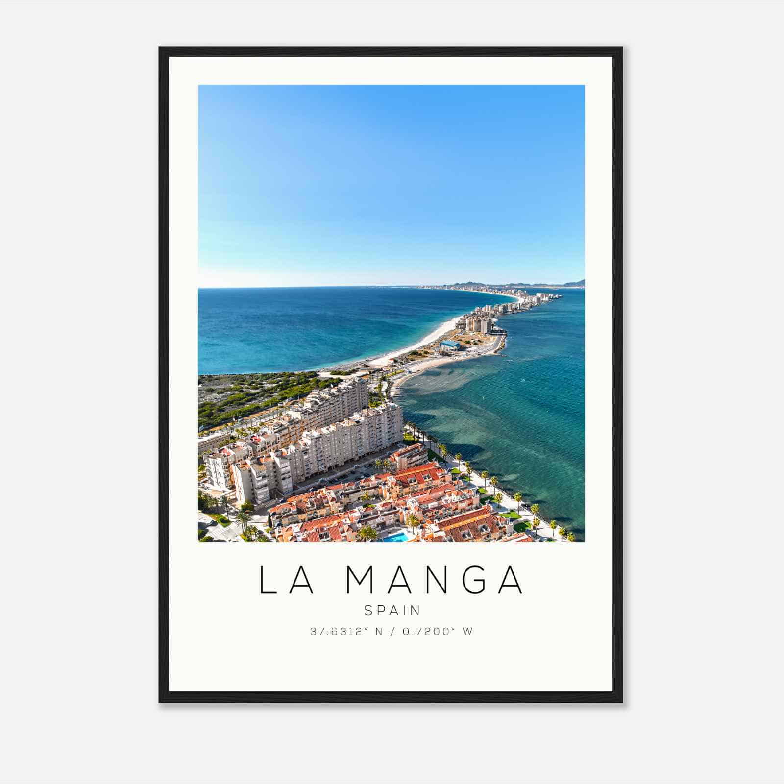 La Manga Spain Travel Photo Poster, La Manga Travel Print, Minimalist Travel Poster Print