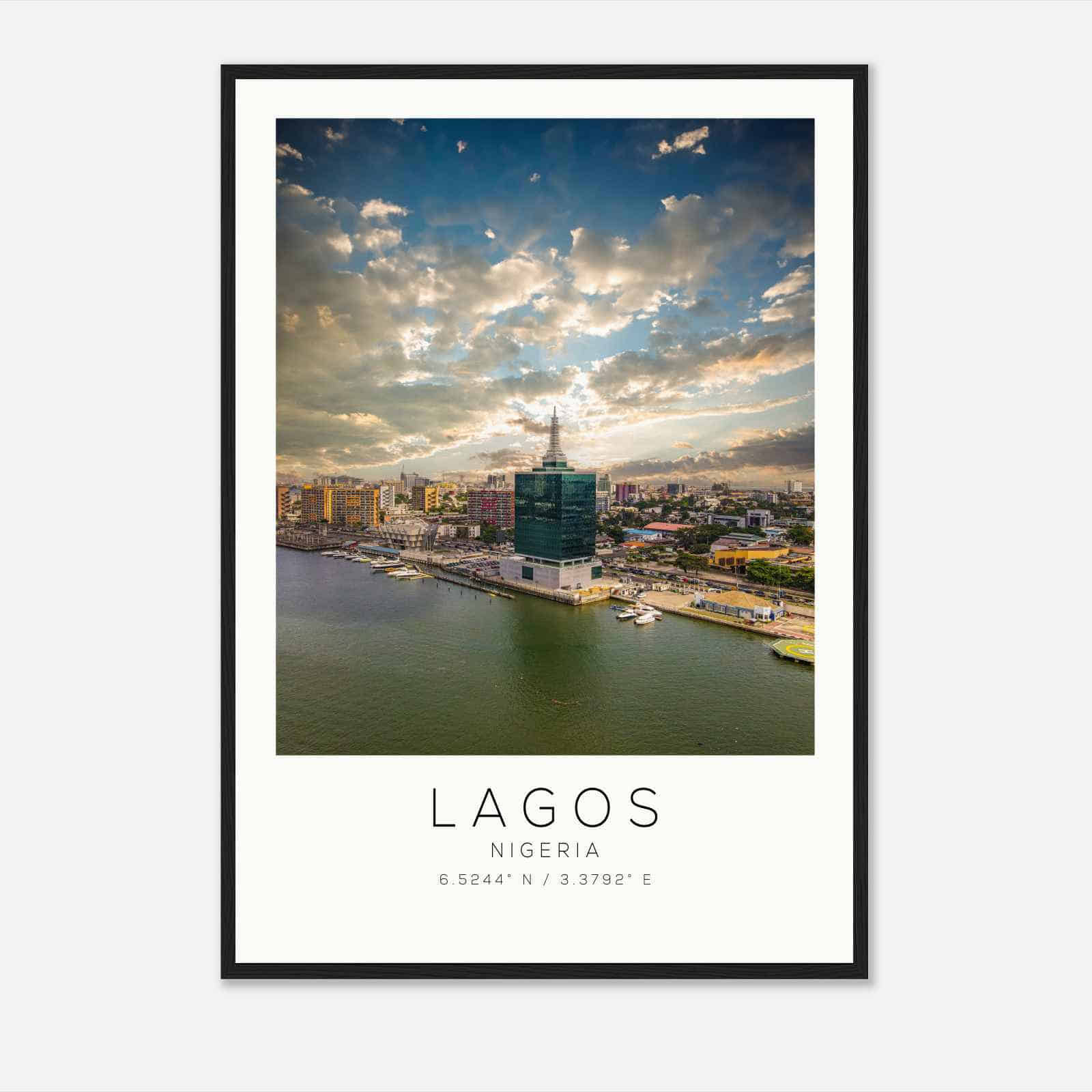 Lagos Nigeria Travel Photo Poster, Lagos Travel Print, Minimalist Travel Poster Print