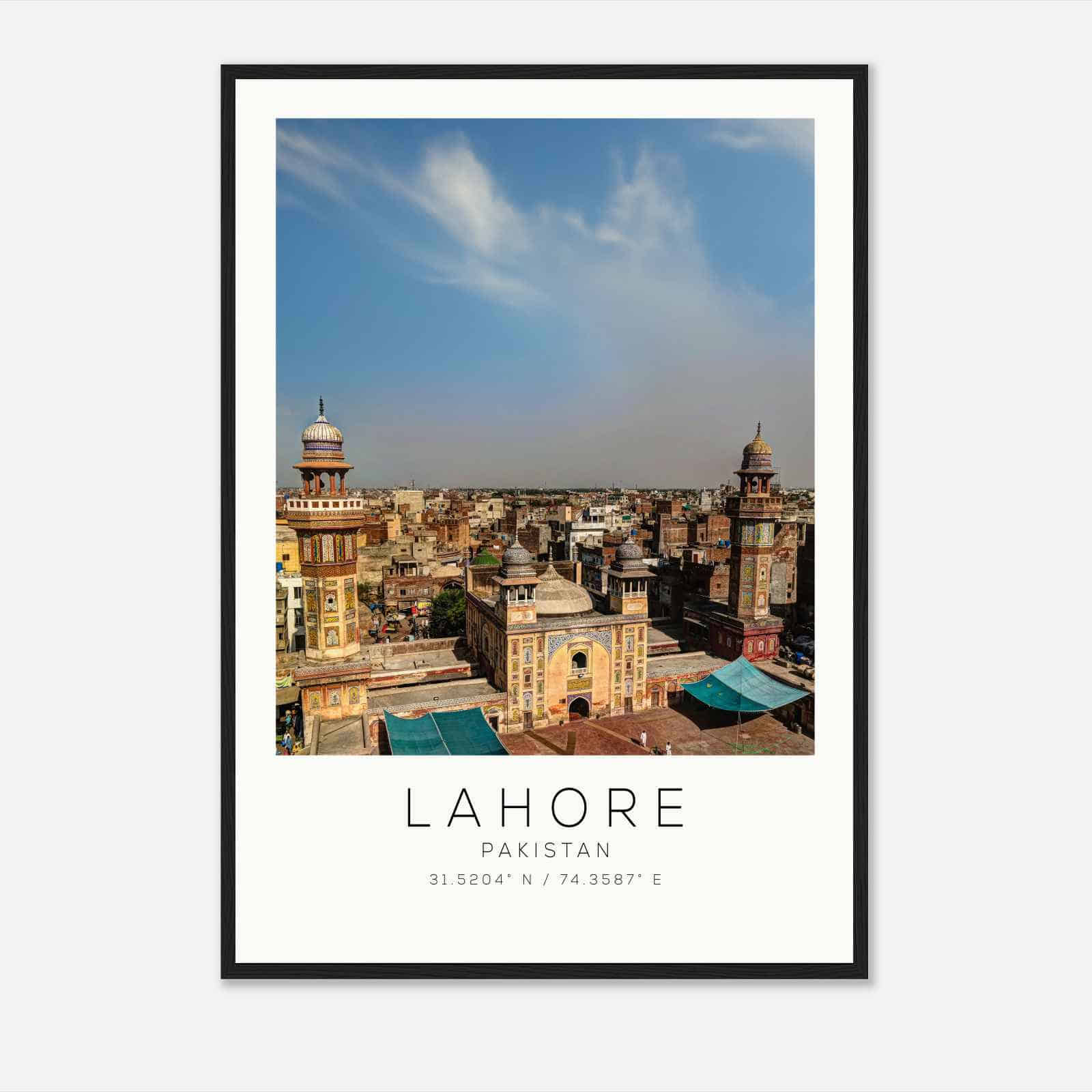 Lahore Pakistan Travel Photo Poster, Lahore Travel Print, Minimalist Travel Poster Print