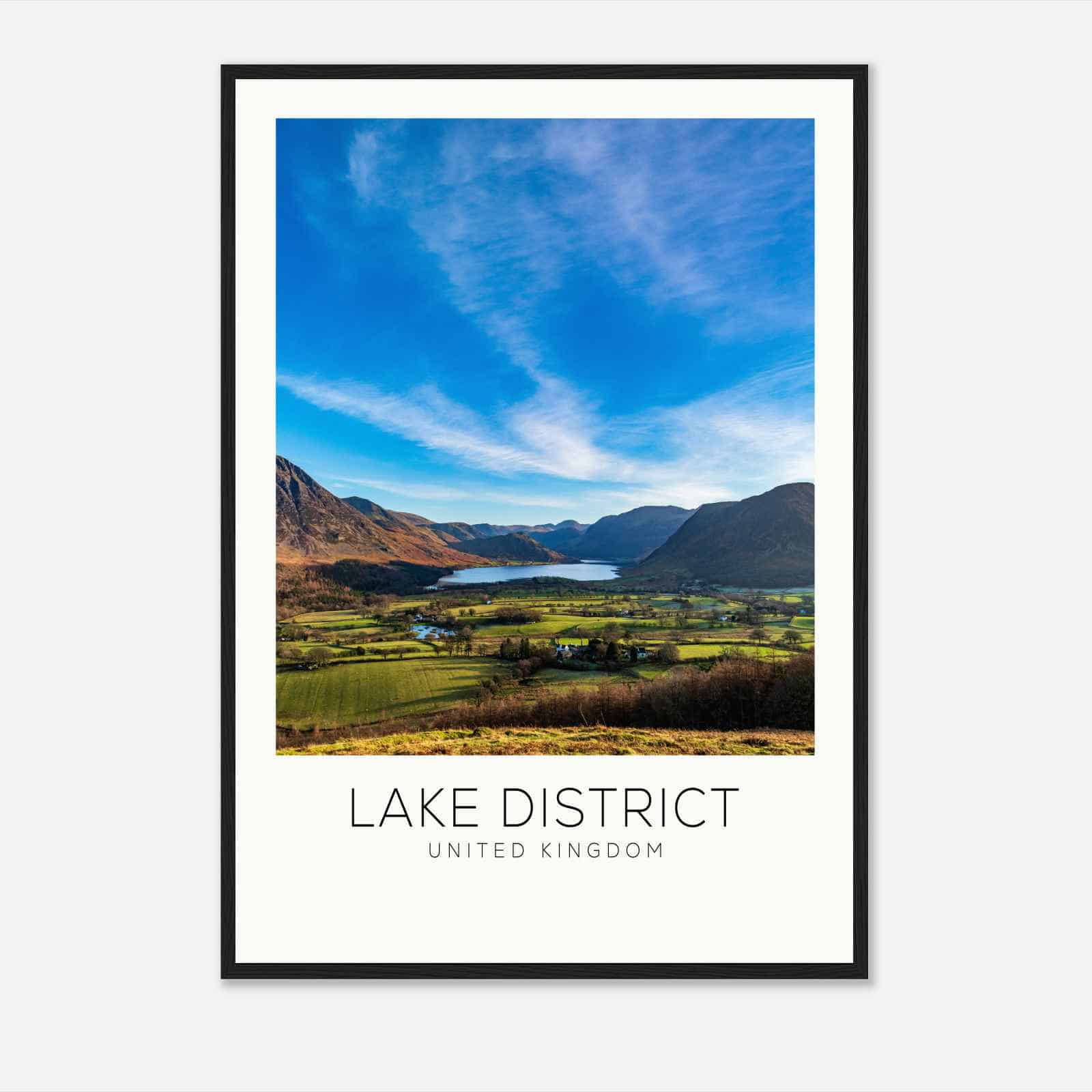Lake District United Kingdom Travel Photo Poster, Lake District Travel Print, Minimalist Travel Poster Print