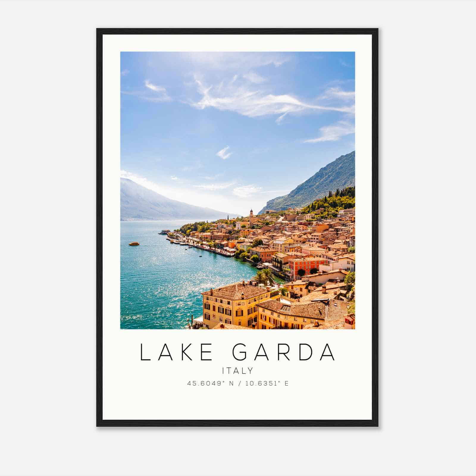 Lake Garda Italy Travel Photo Poster, Lake Garda Travel Print, Minimalist Travel Poster Print