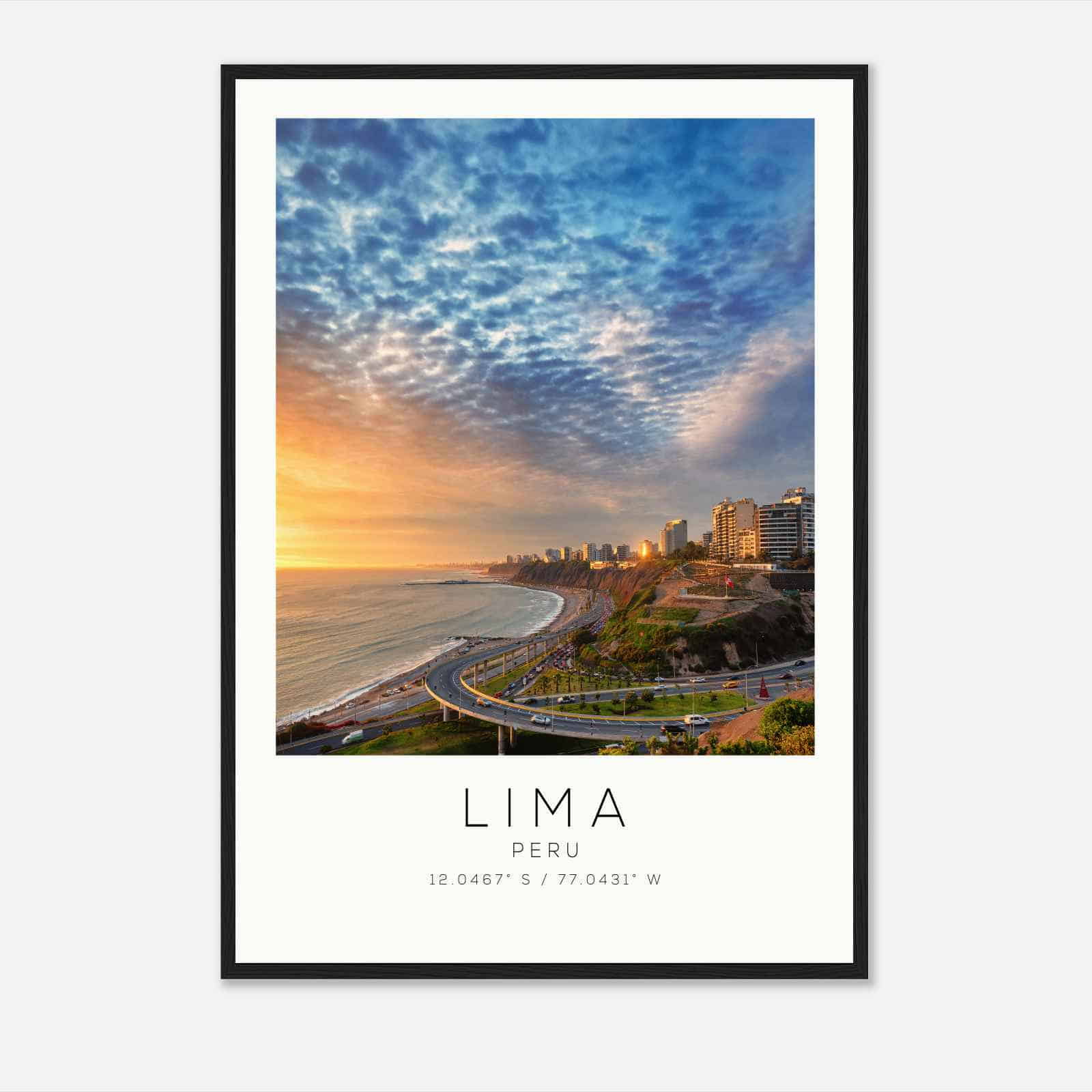 Lima Peru Travel Photo Poster, Lima Travel Print, Minimalist Travel Poster Print